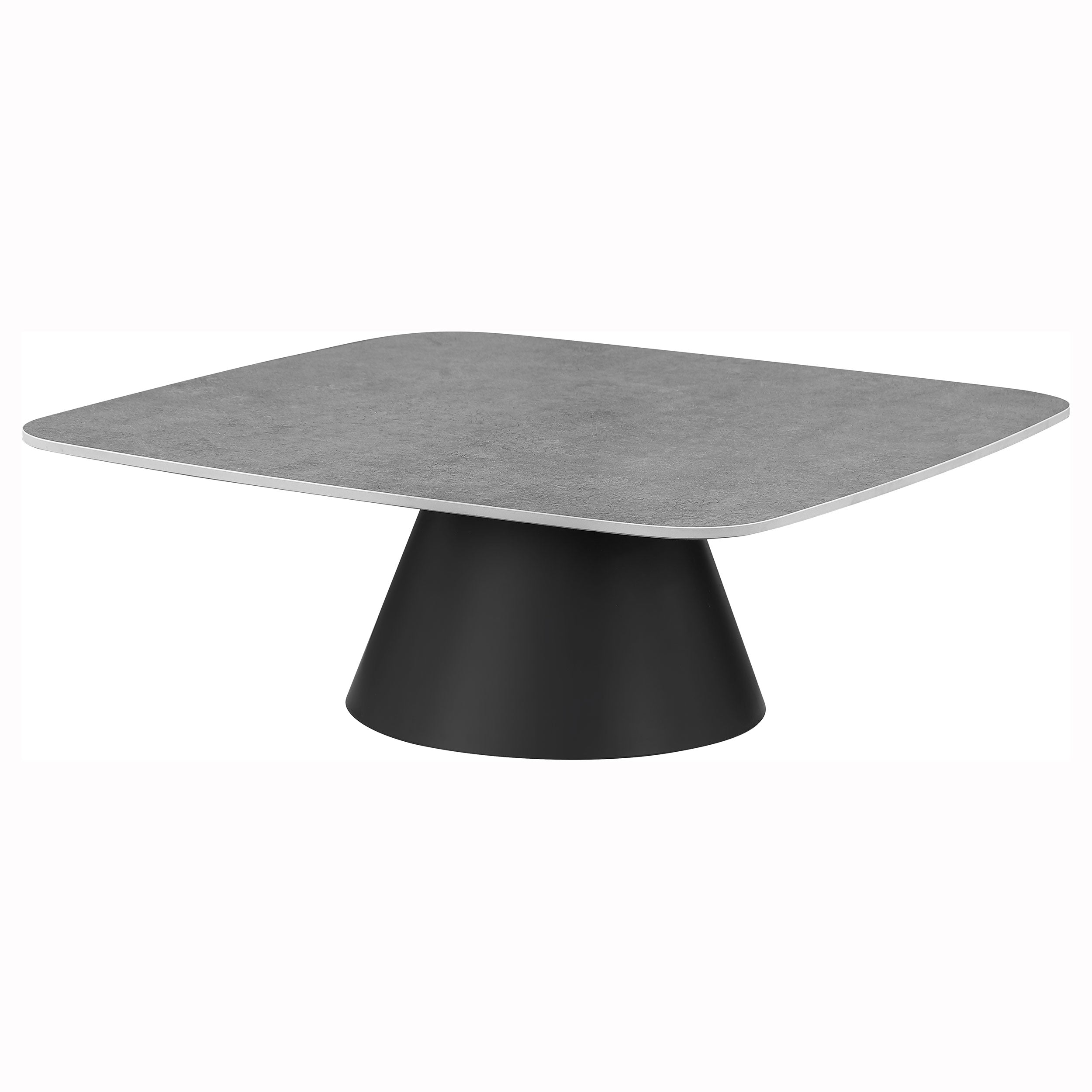Eason 2-piece Cocktail Coffee Table Set Concrete and Black — view 5