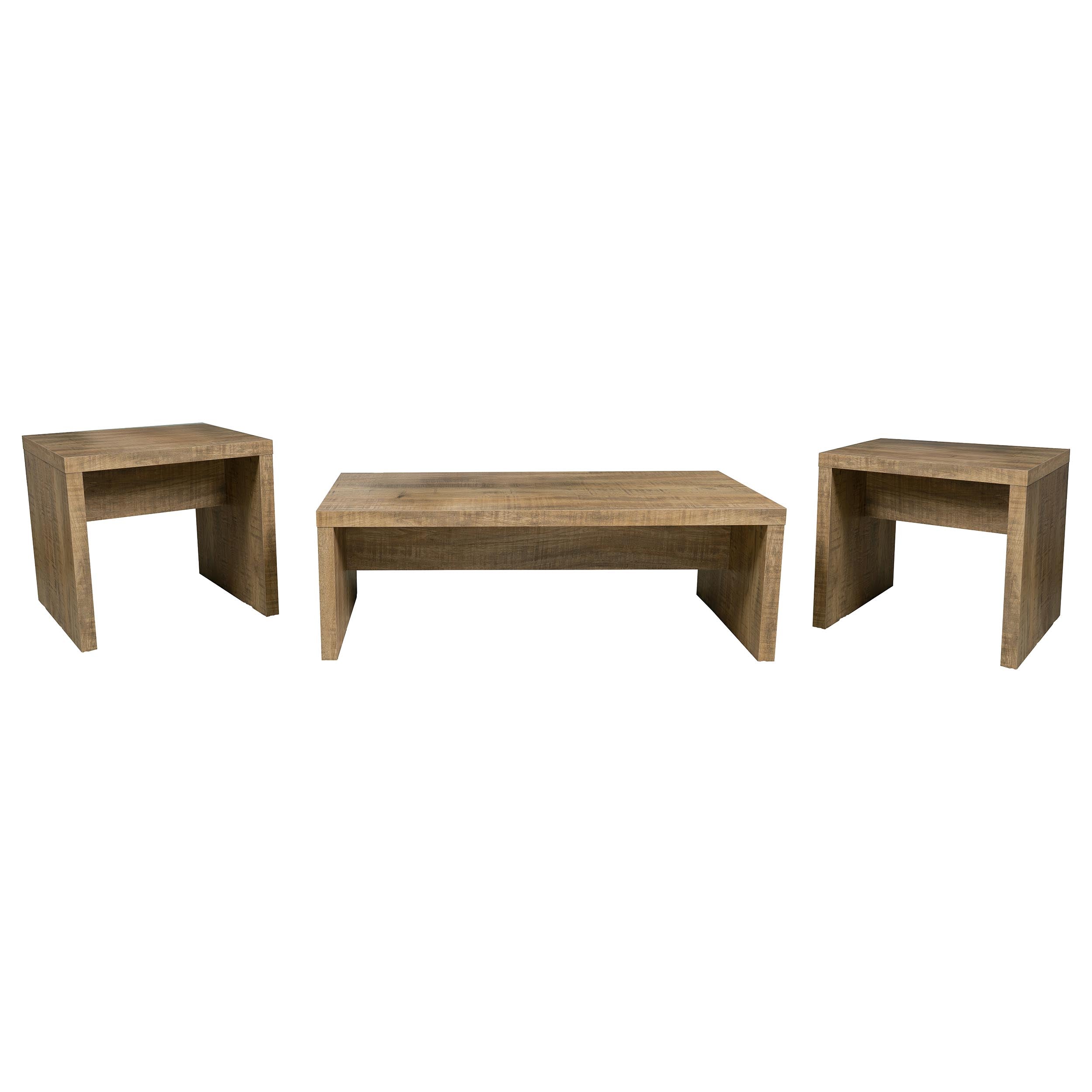 Lynette 3-piece Rectangular Coffee and End Table Set Mango — view 2