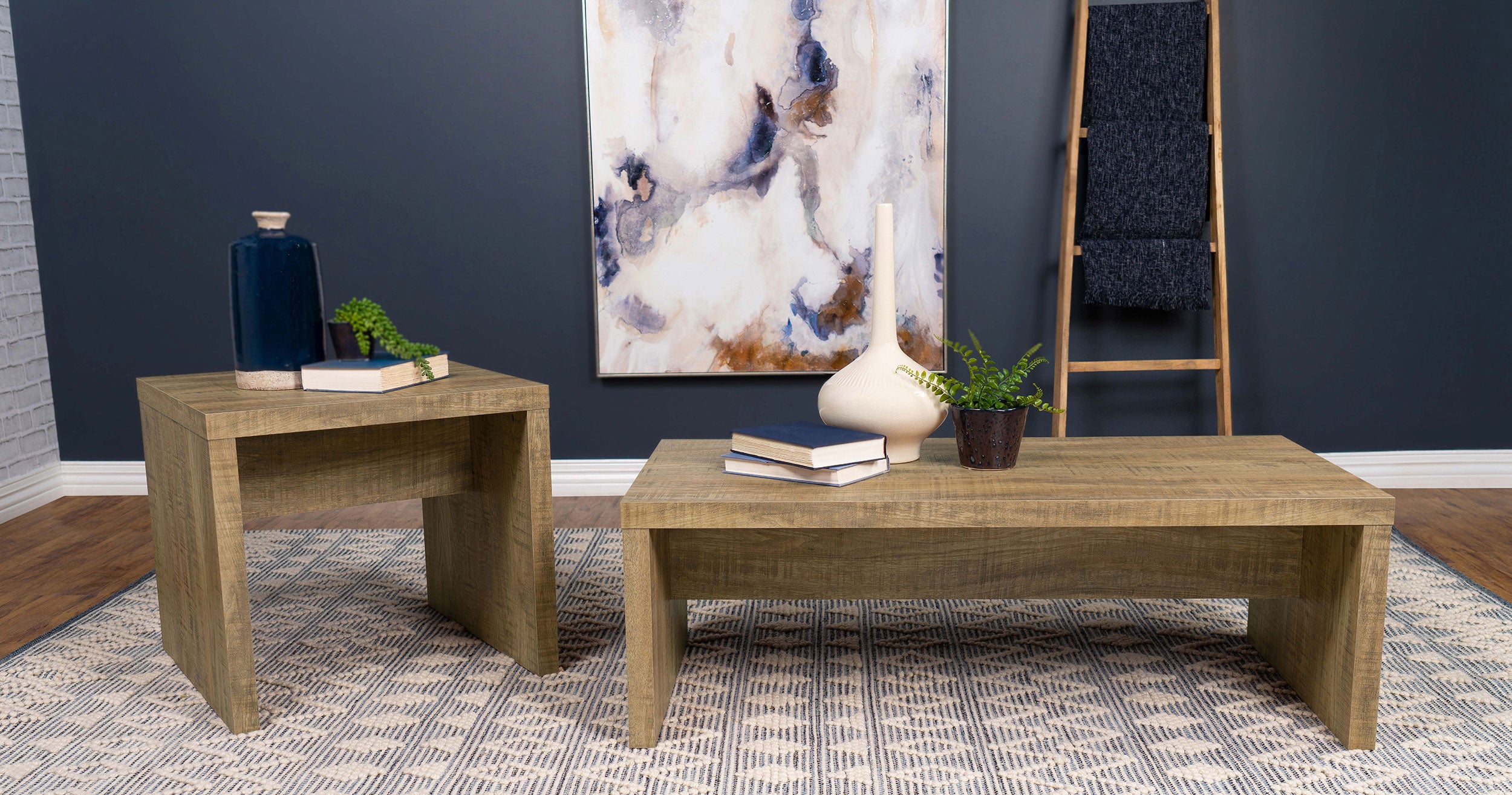 Lynette Rectangular Engineered Wood Coffee Table Mango — view 7