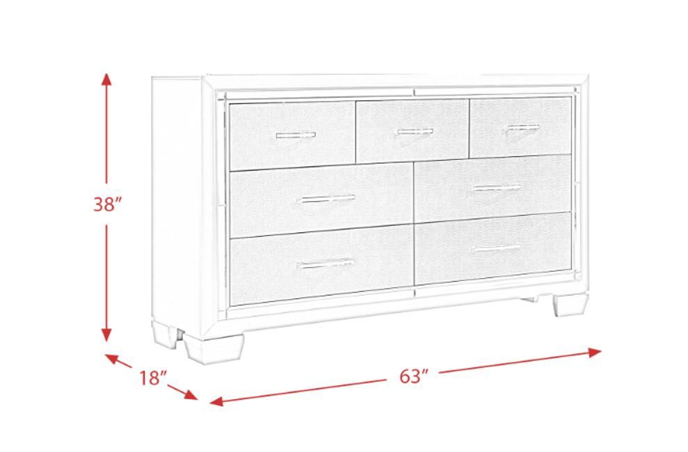 Platinum - Bedroom Dresser - Atlantic Fine Furniture Melbourne FL