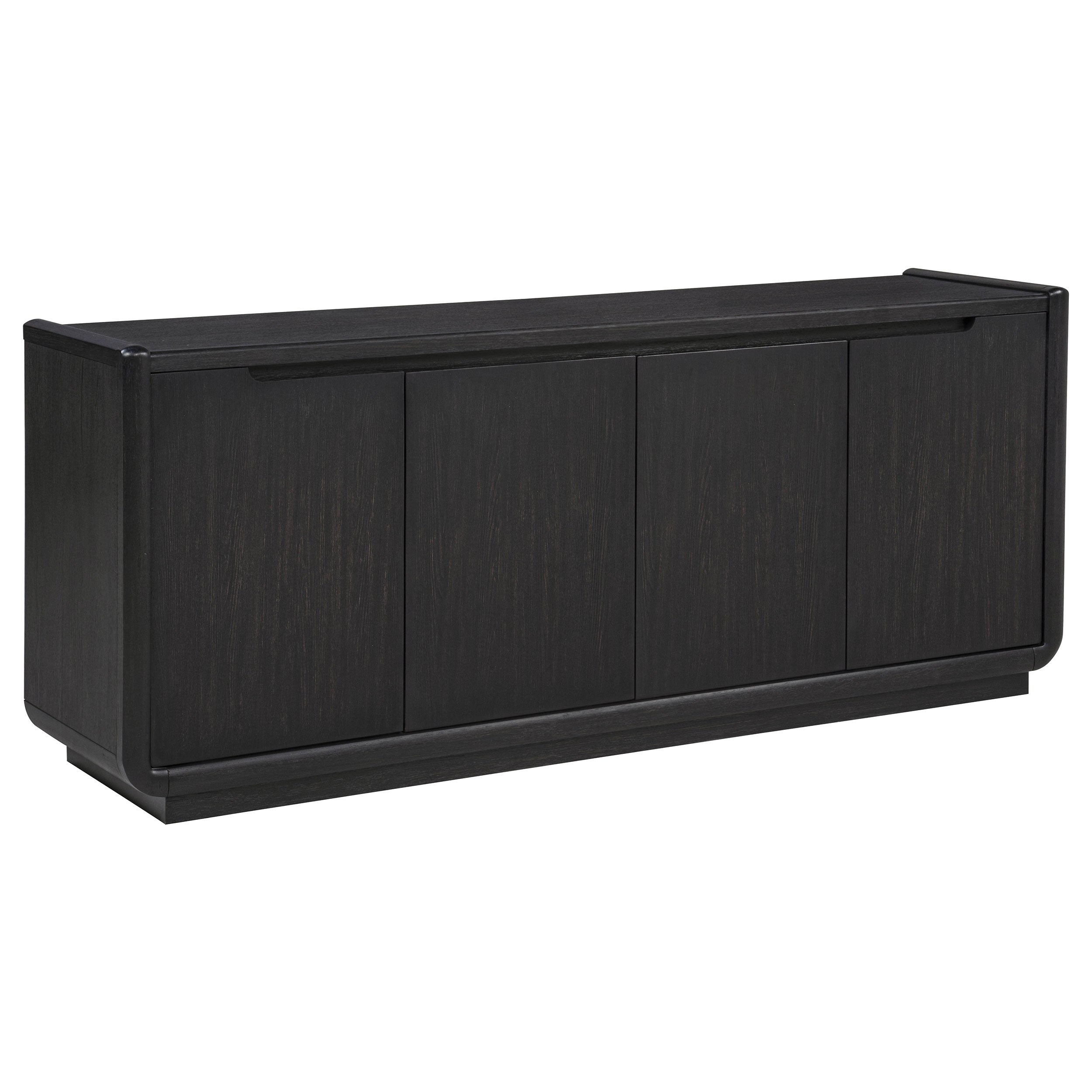 Leandro 72-inch 4-door TV Stand Media Console Burnished Black — view 1