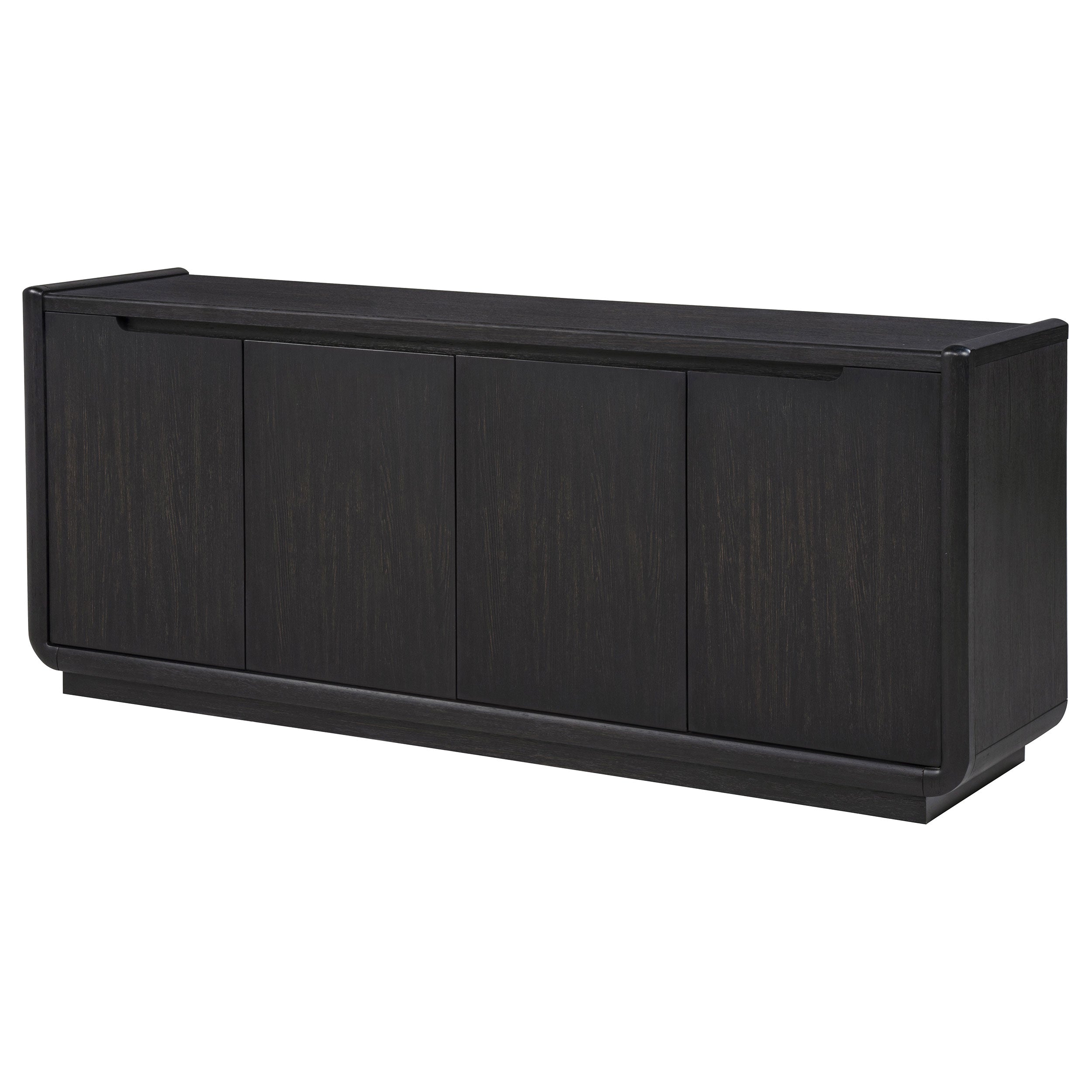 Leandro 72-inch 4-door TV Stand Media Console Burnished Black — view 5