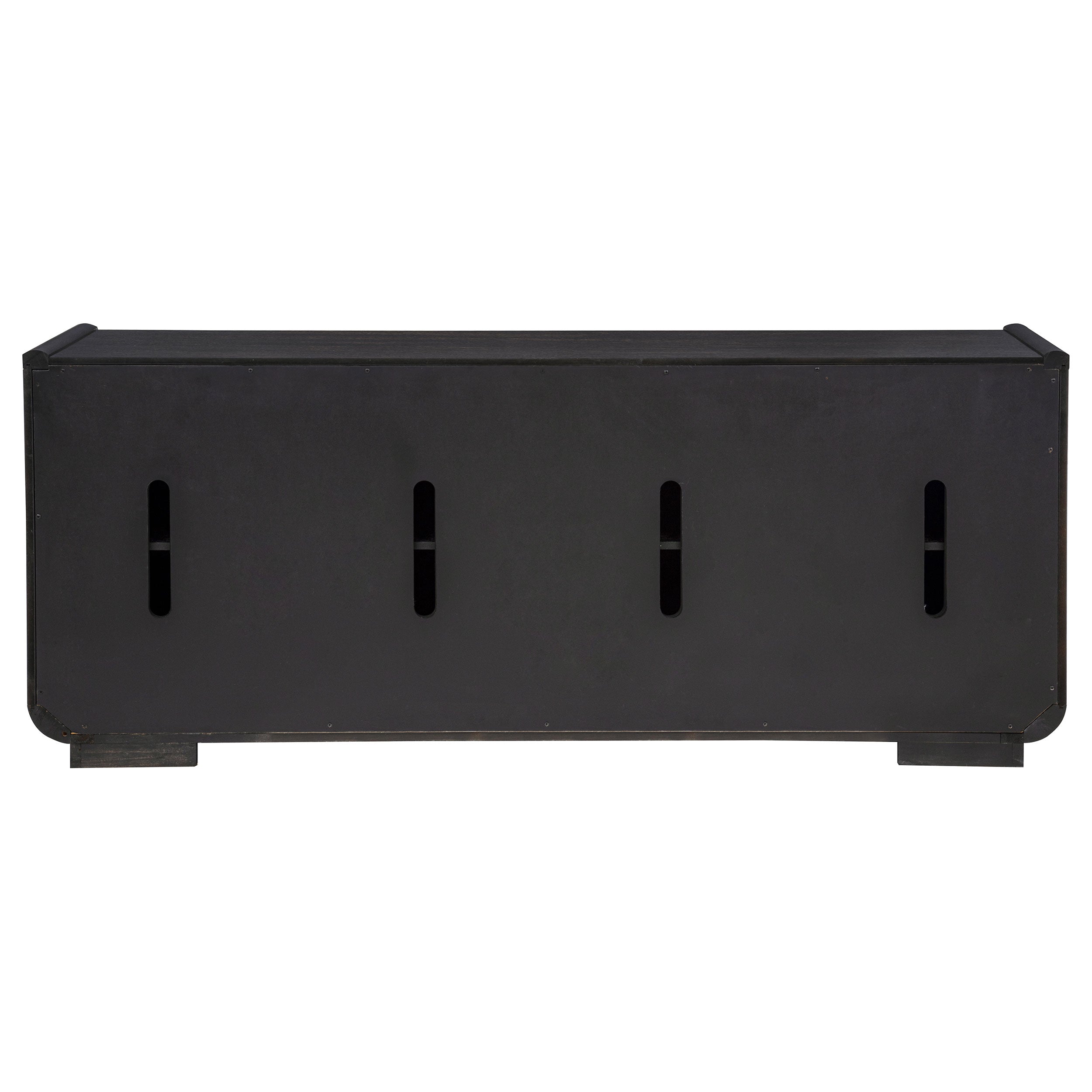 Leandro 72-inch 4-door TV Stand Media Console Burnished Black — view 8