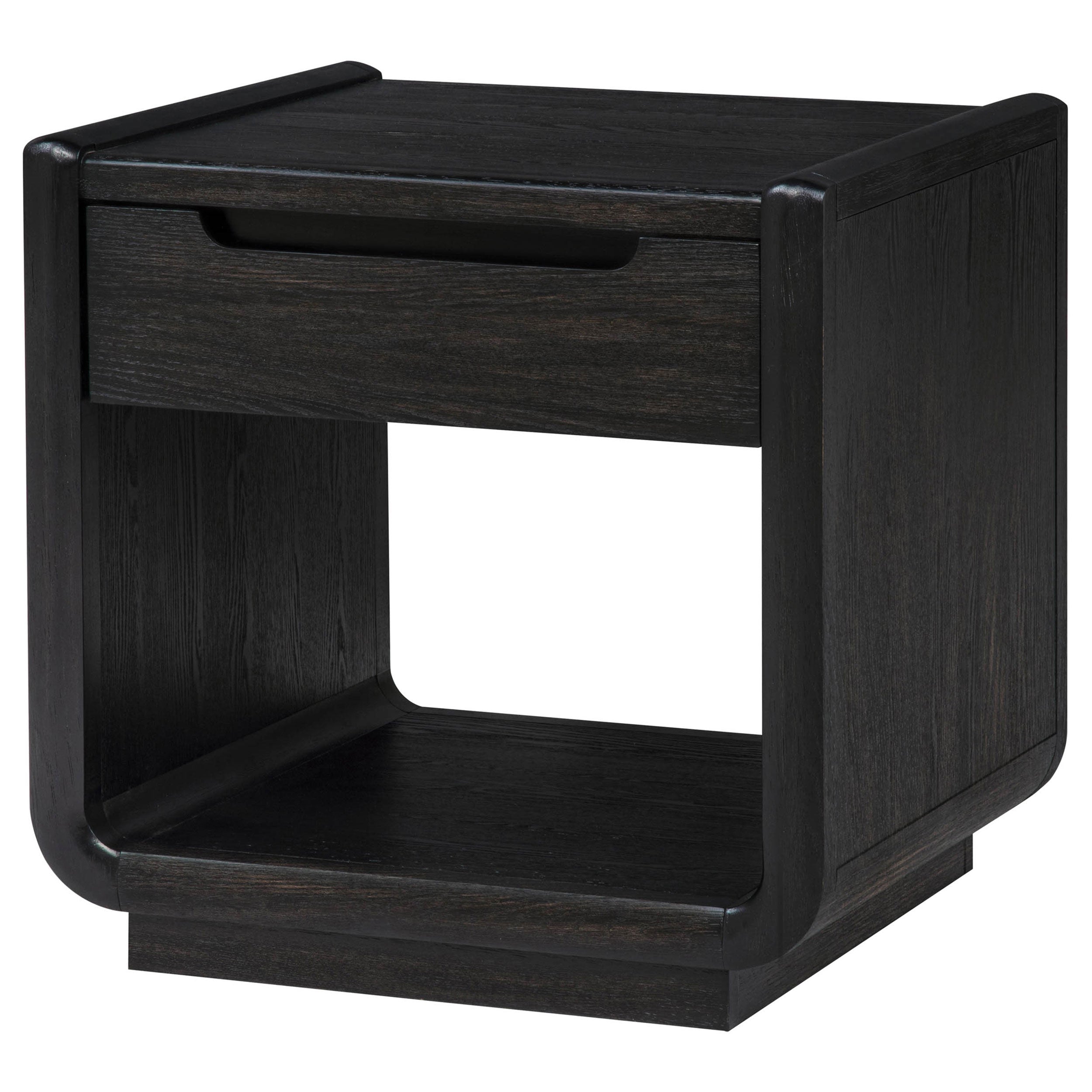 Leandro 1-drawer Wood Occasional Side End Table Burnished Black — view 5