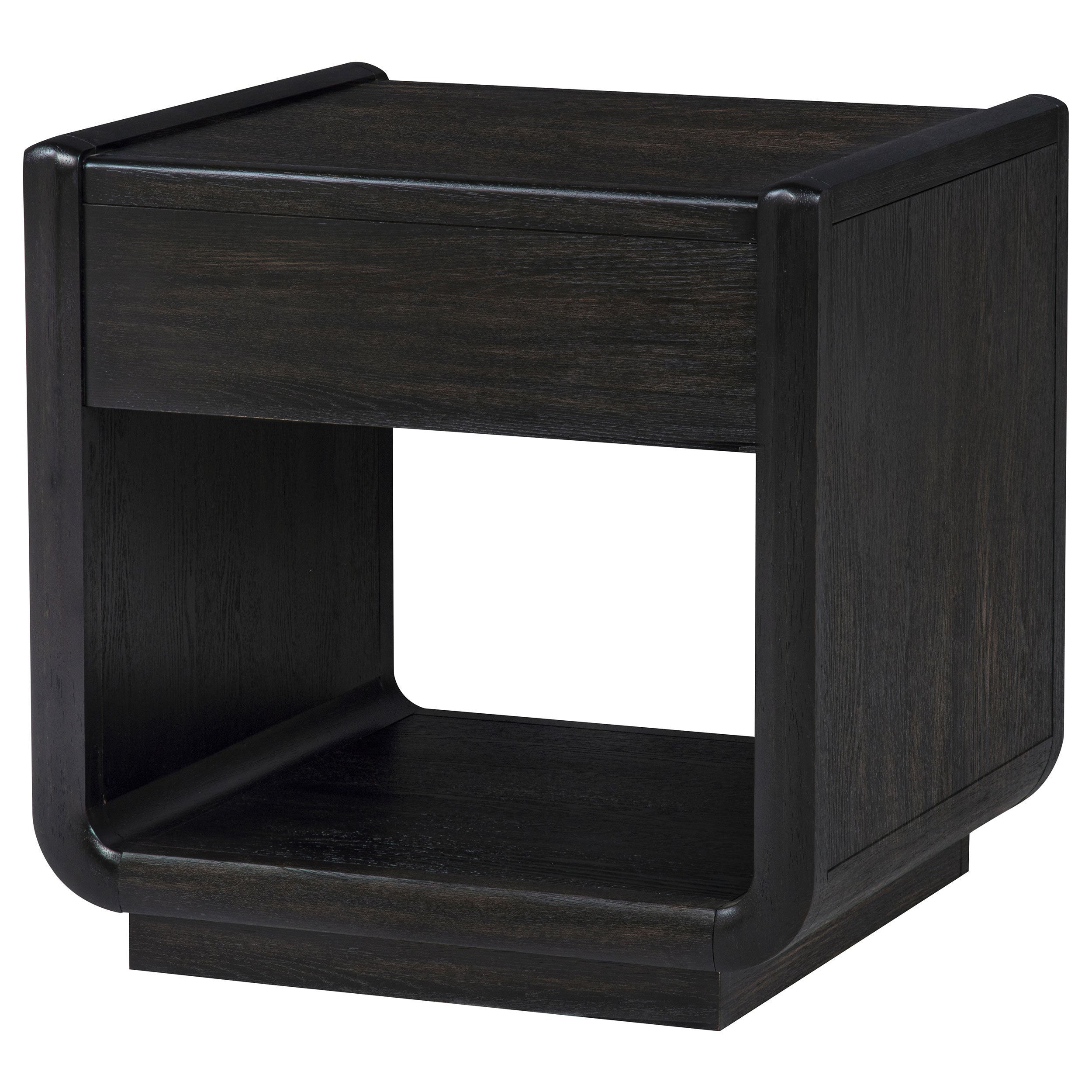 Leandro 1-drawer Wood Occasional Side End Table Burnished Black — view 9