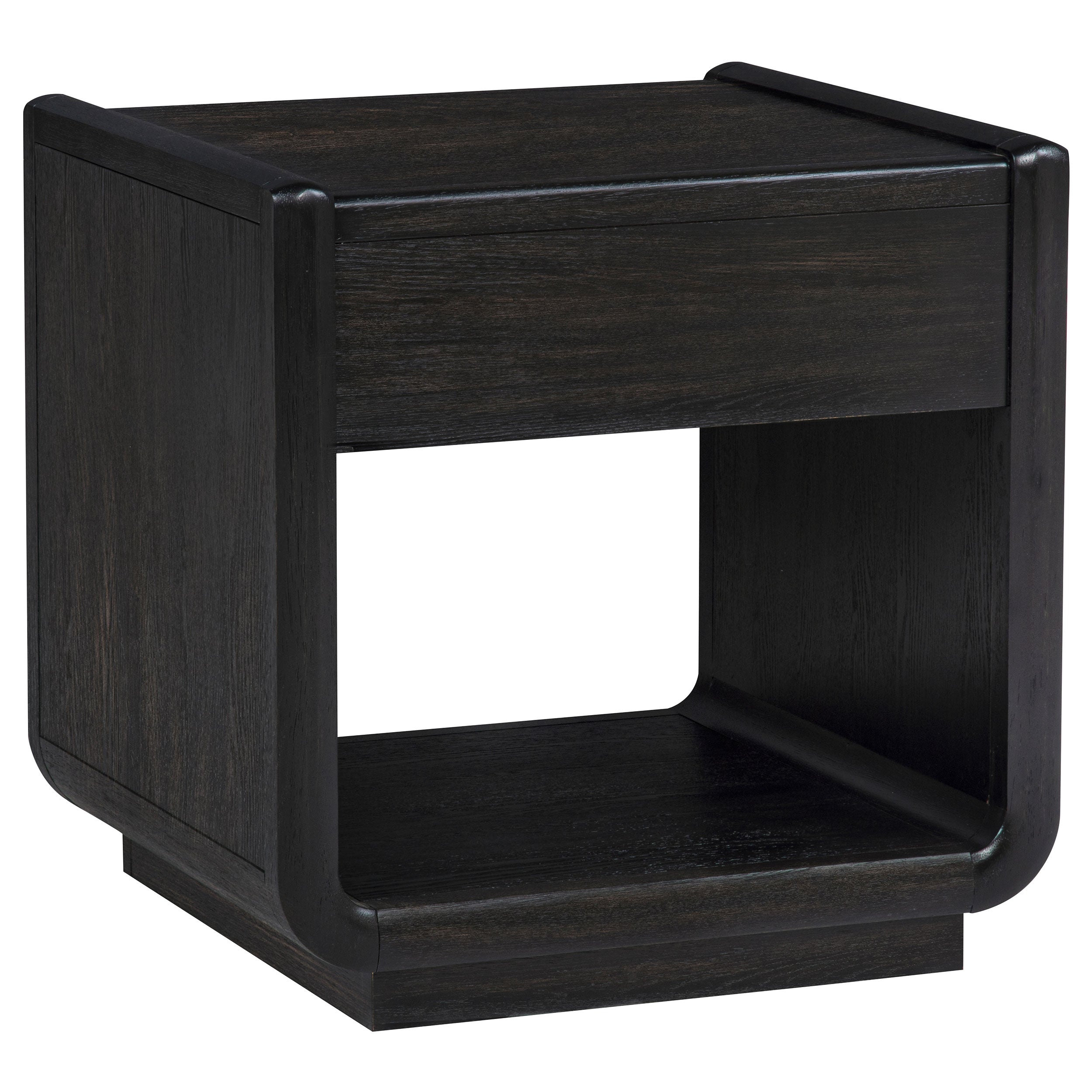 Leandro 3-piece Wood Coffee and End Table Set Burnished Black — view 6