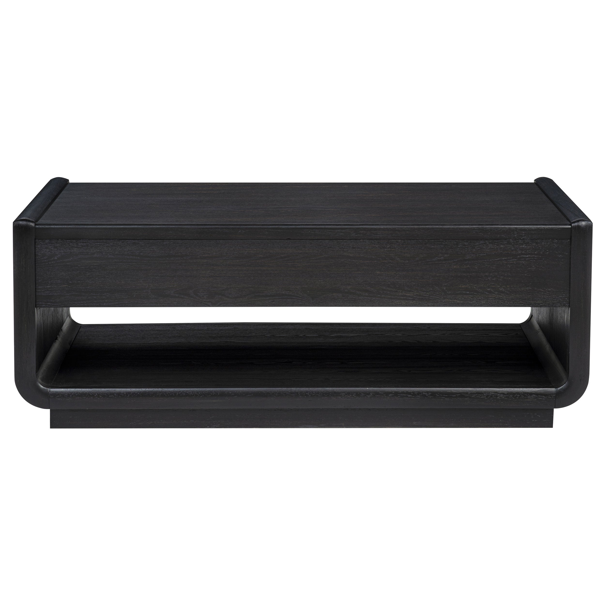 Leandro 2-drawer Wood Cocktail Coffee Table Burnished Black — view 8
