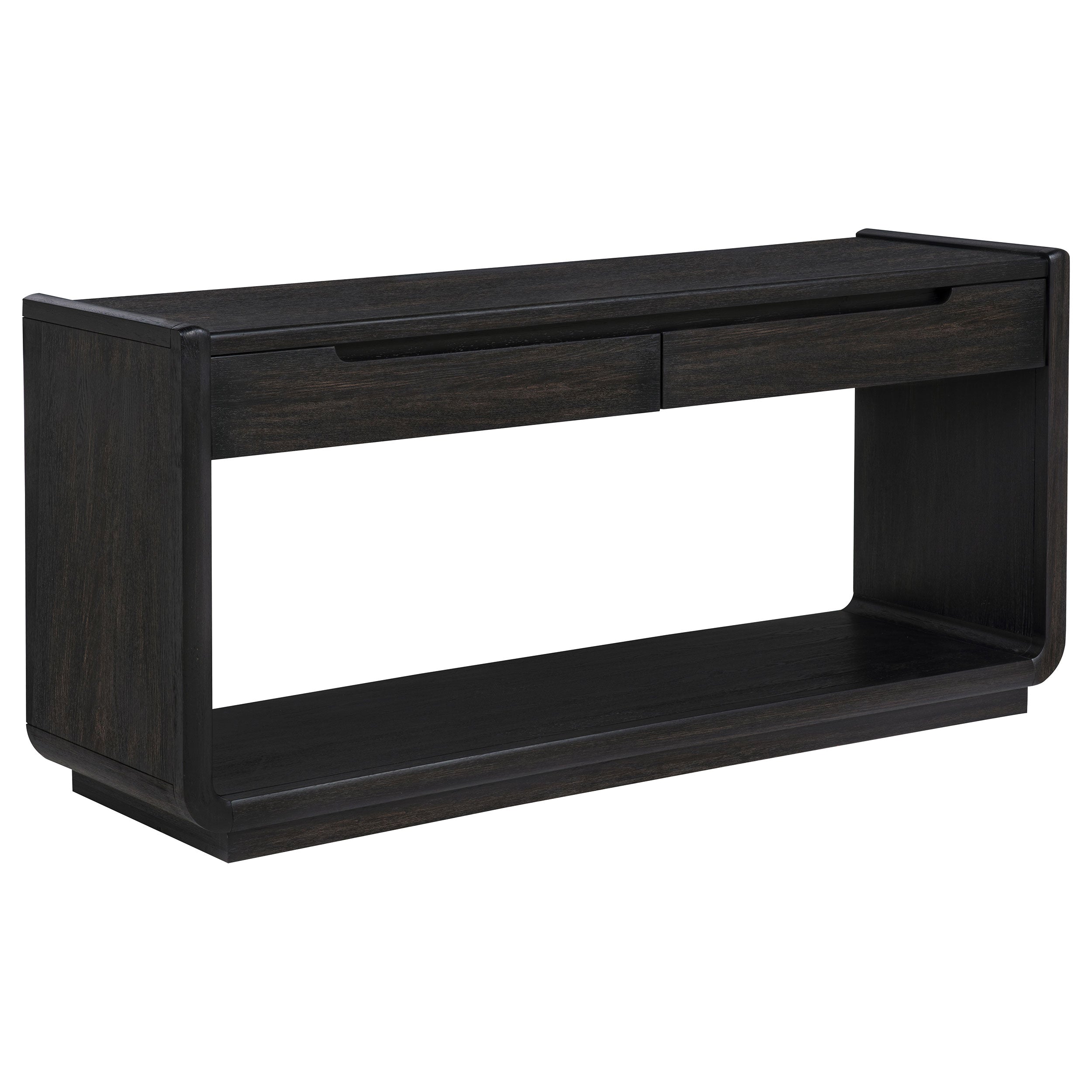 Leandro 2-drawer Entryway Sofa Console Table Burnished Black — view 1