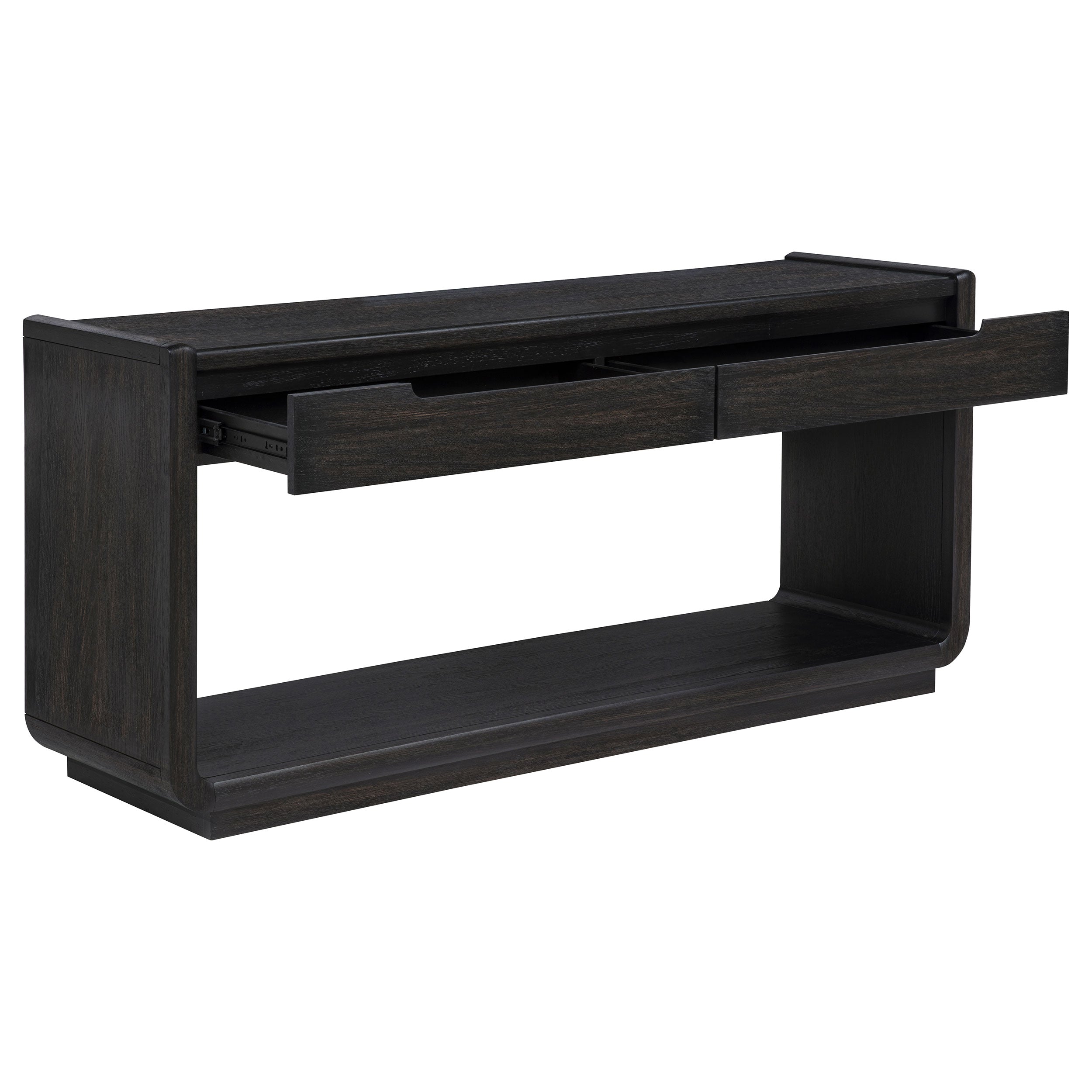 Leandro 2-drawer Entryway Sofa Console Table Burnished Black — view 3