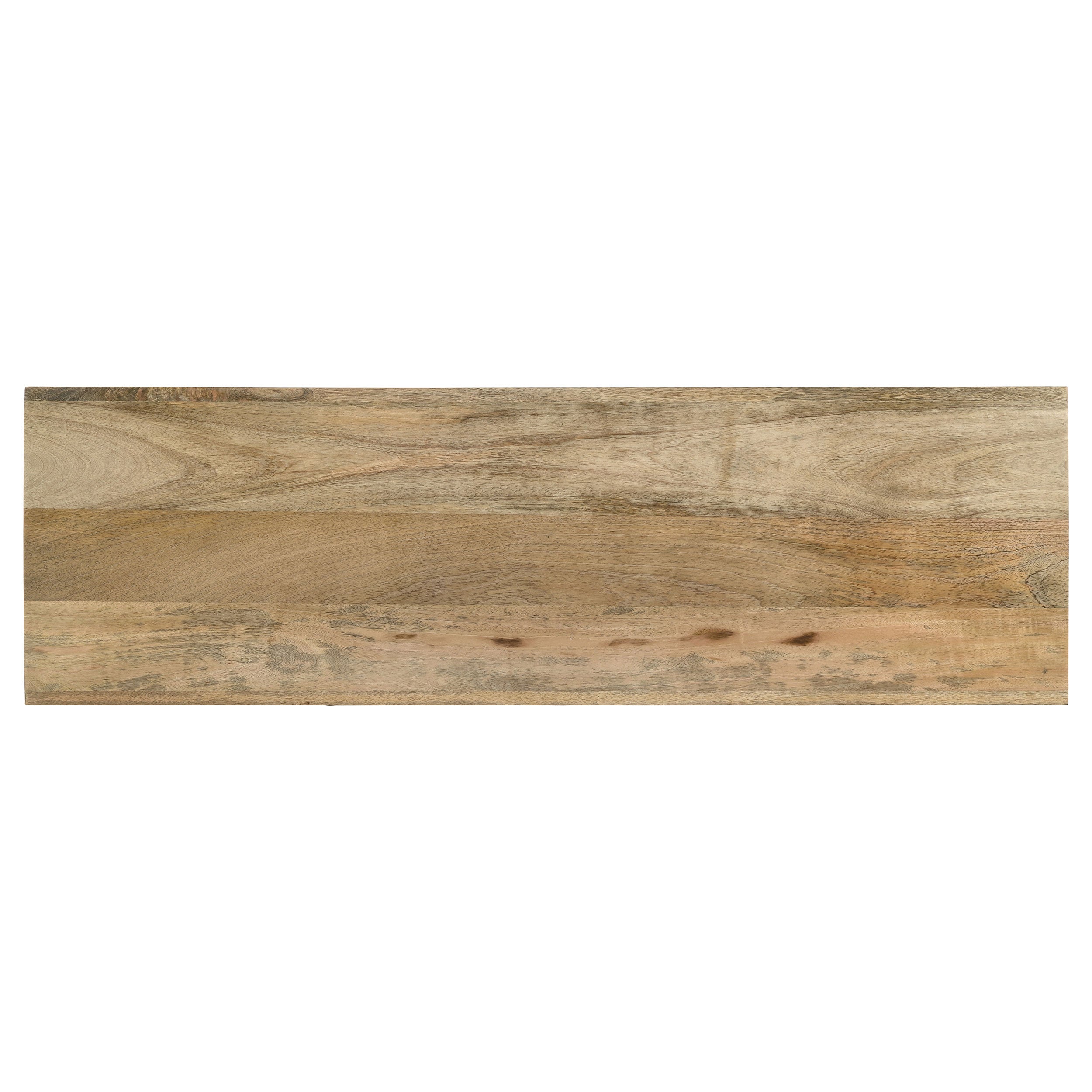 Benton Rectangular Solid Wood Sofa Console Table Natural — view 5