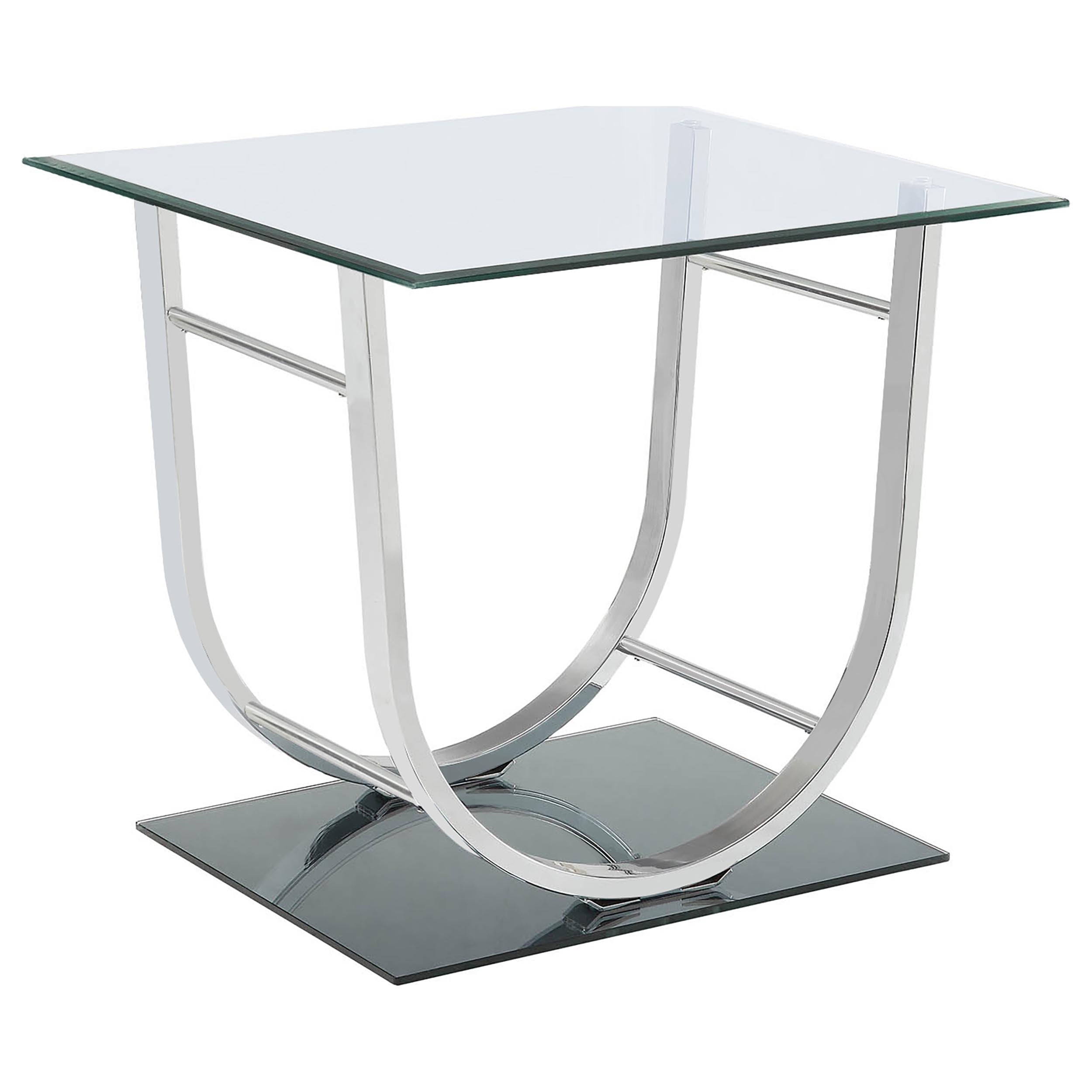 Danville 3-piece Glass Top Coffee and End Table Set Chrome — view 3