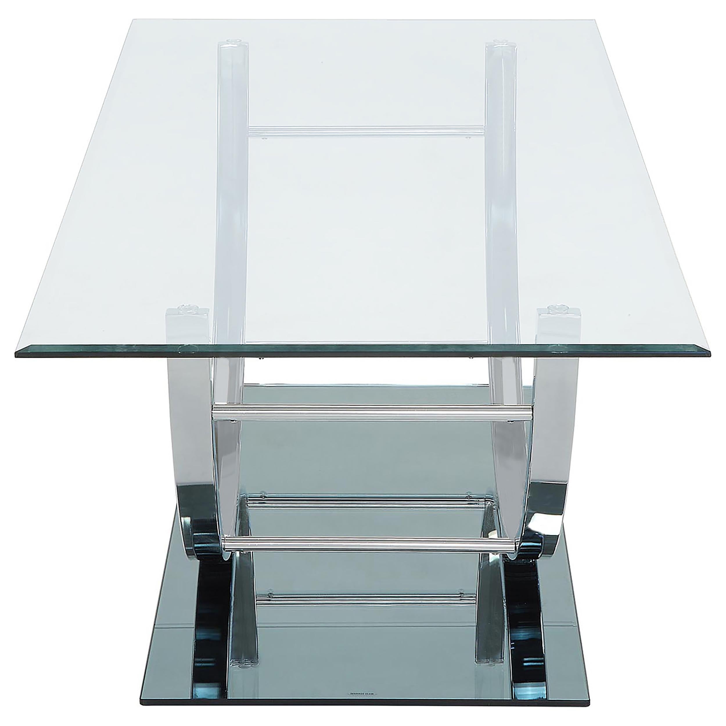 Danville 3-piece Glass Top Coffee and End Table Set Chrome — view 8
