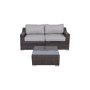 Outdoor Wicker Conversation Set With Cushions, All Weather