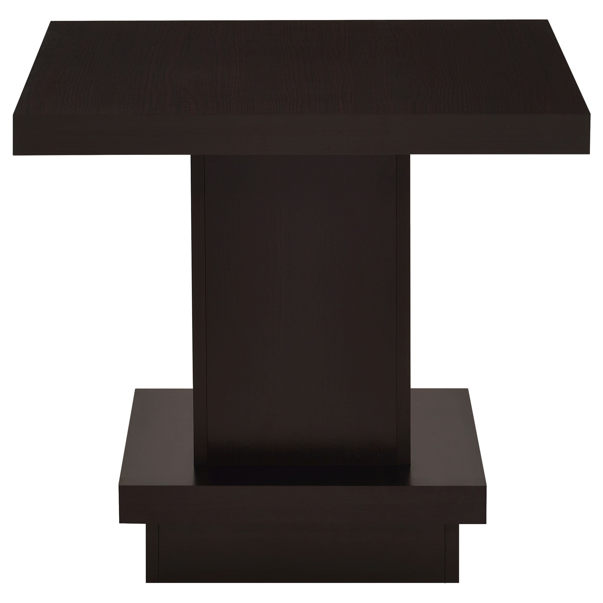 Reston Square Engineered Wood Side End Table Cappuccino — view 3