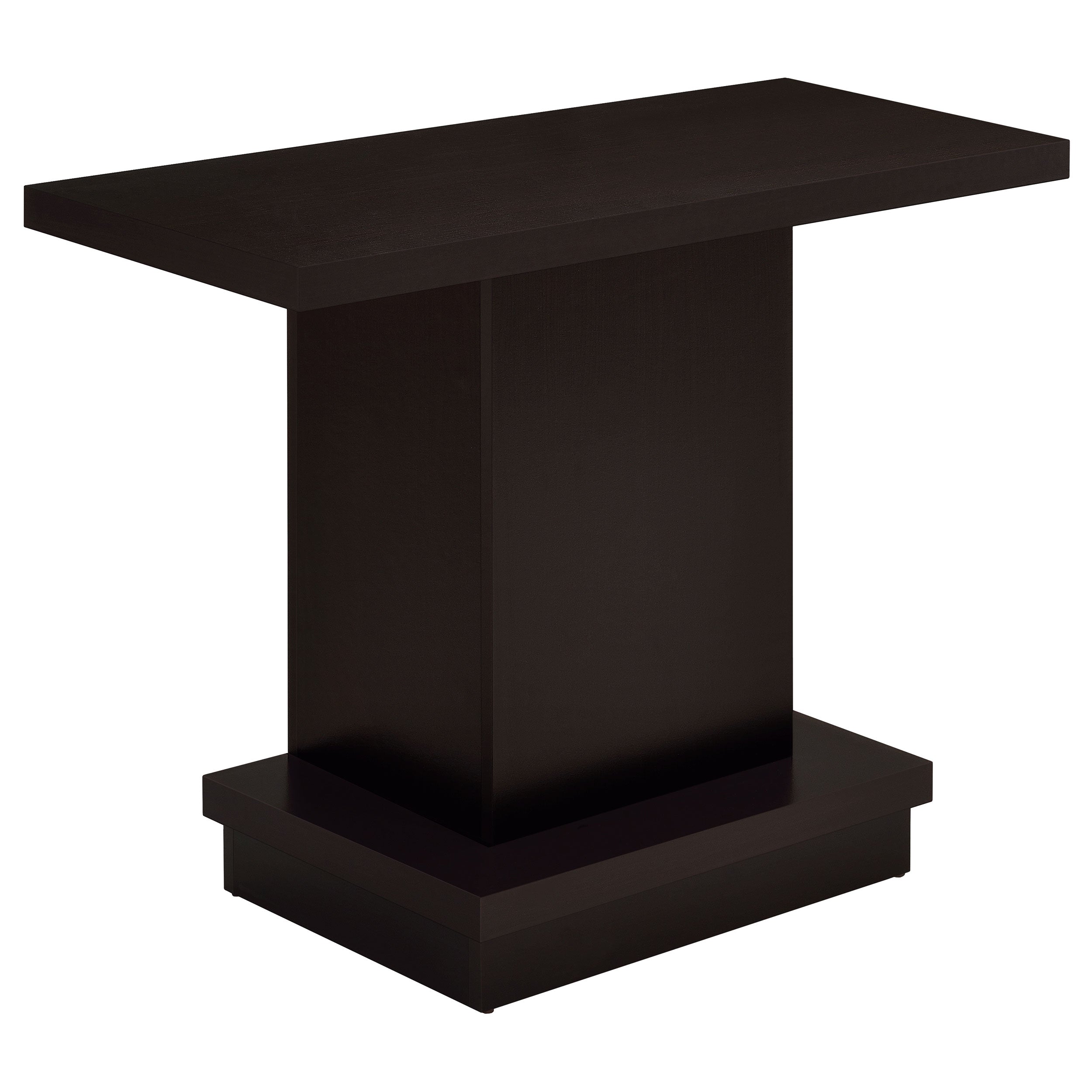 Reston Engineered Wood Pedestal Console Table Cappuccino — view 1