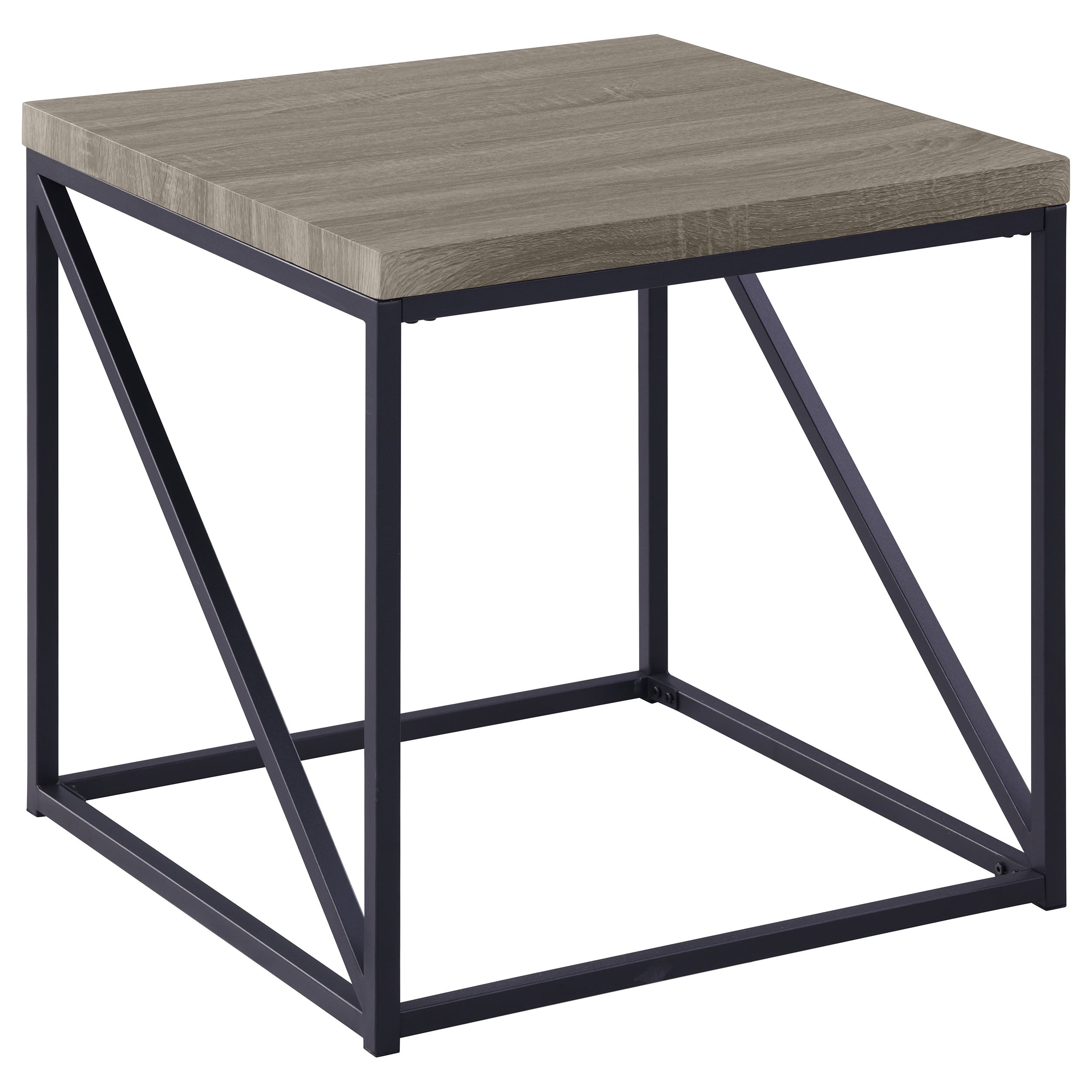 Birdie Square Engineered Wood End Table Sonoma Grey — view 1