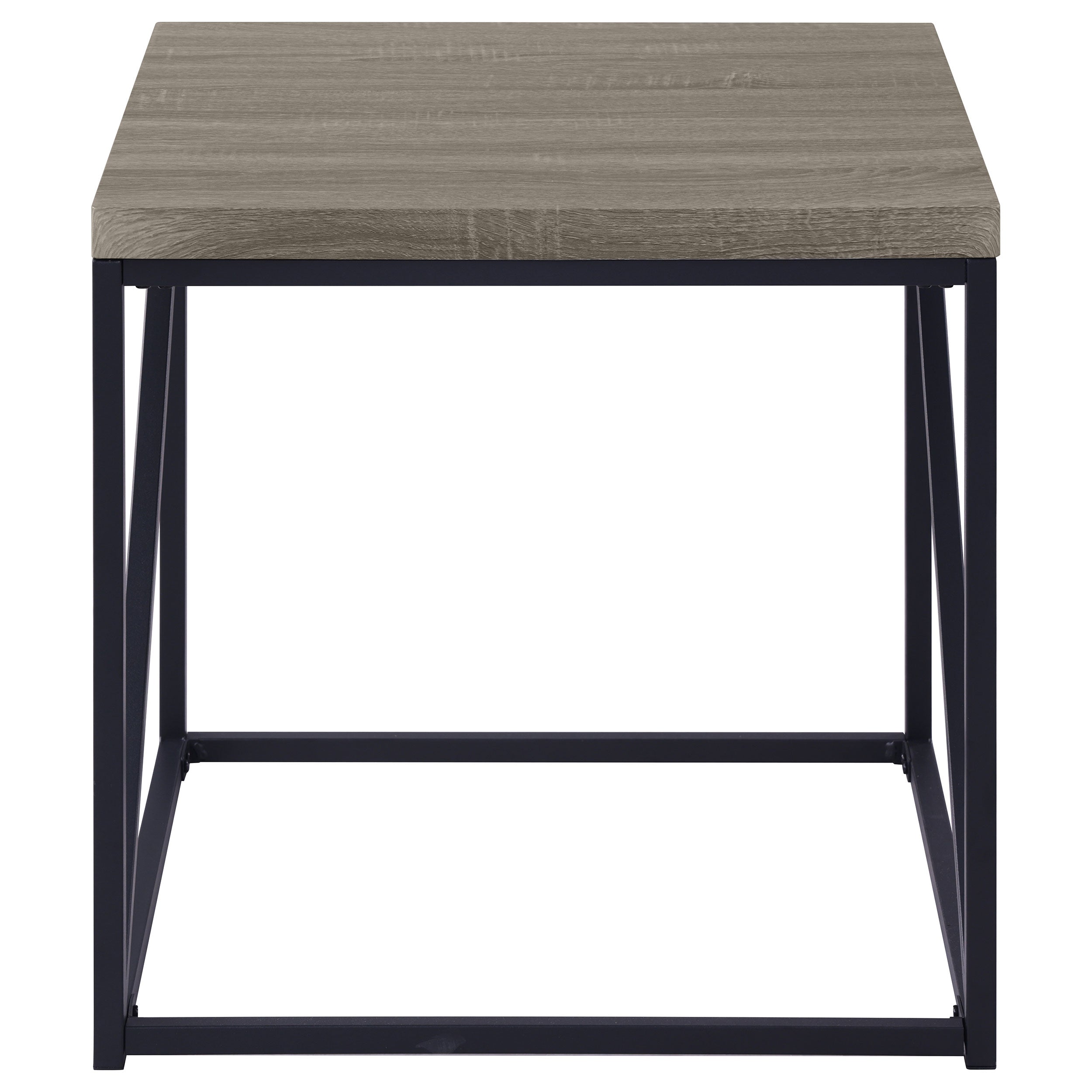 Birdie Square Engineered Wood End Table Sonoma Grey — view 3