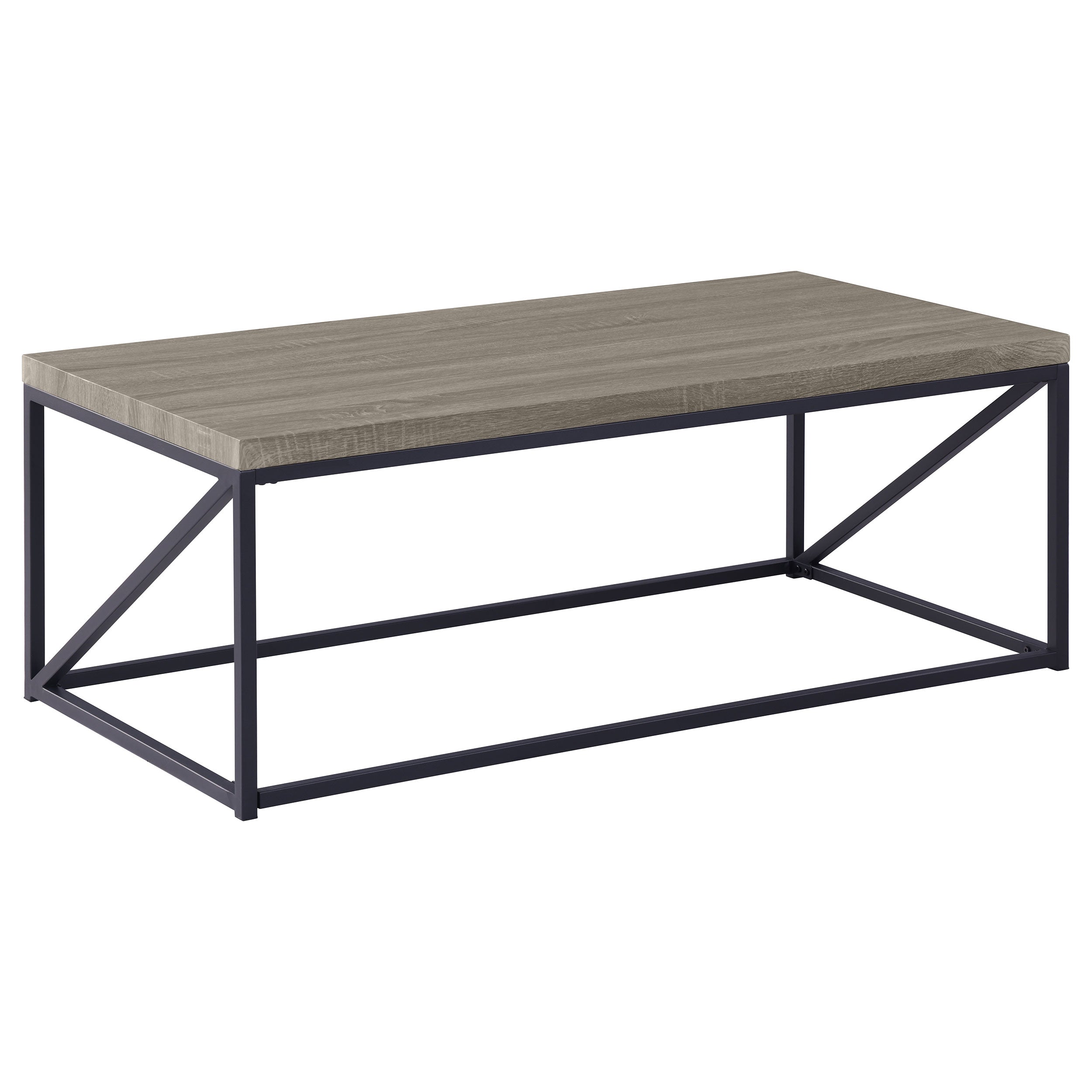 Birdie Rectangular Engineered Wood Coffee Table Sonoma Grey — view 1