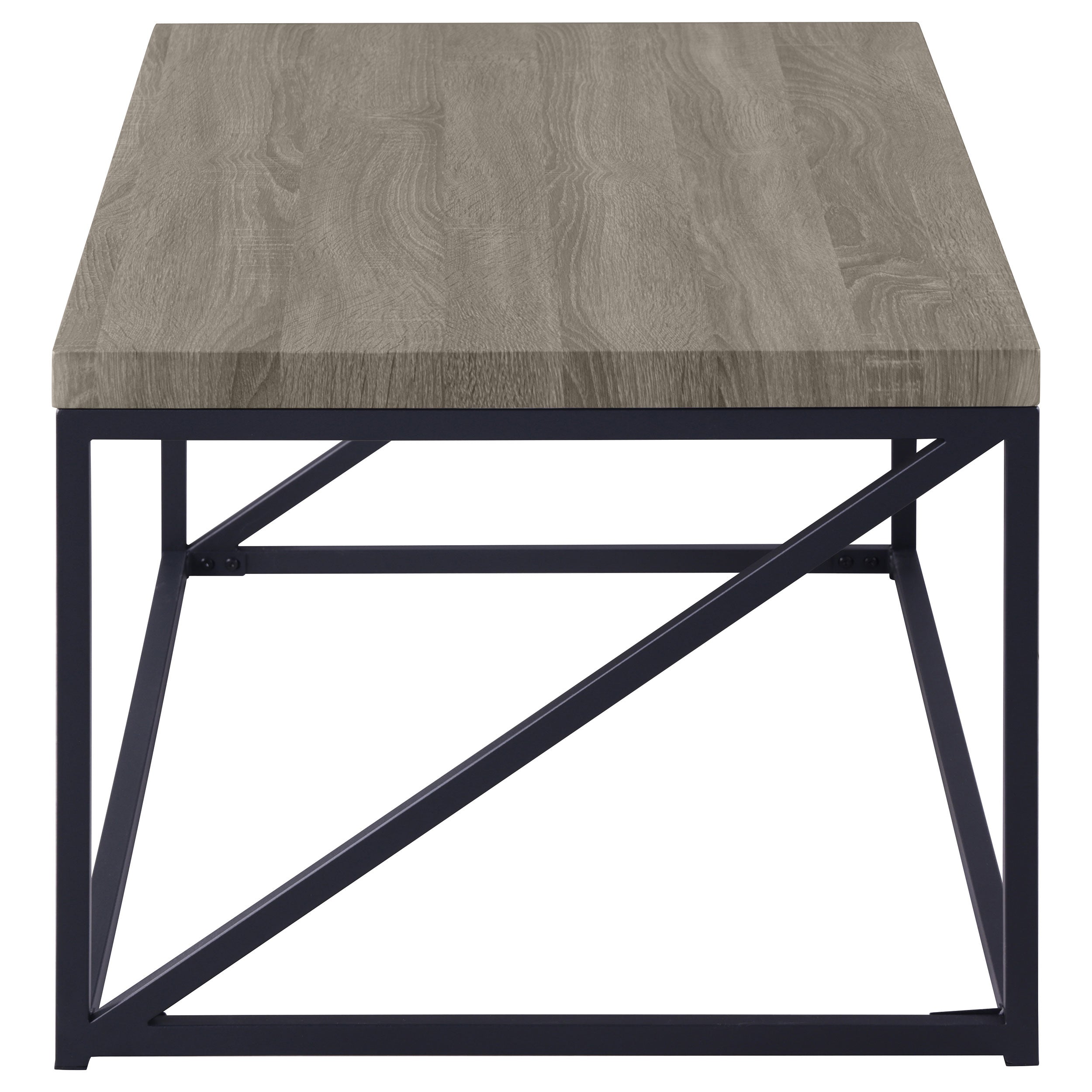 Birdie Rectangular Engineered Wood Coffee Table Sonoma Grey — view 4