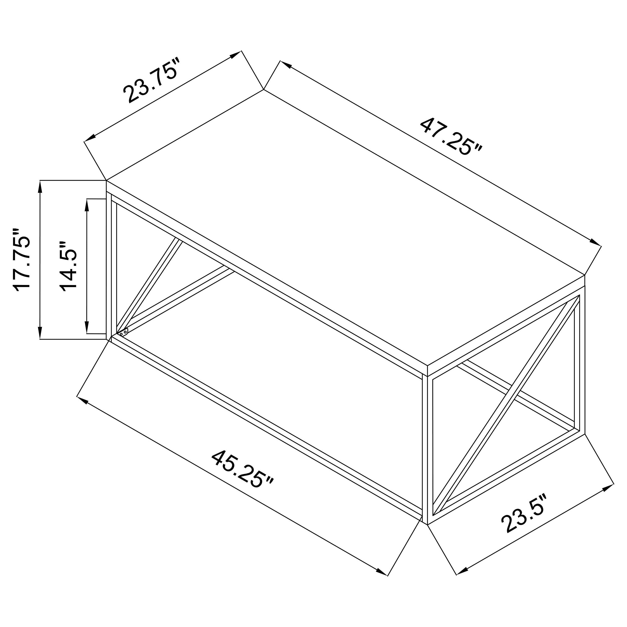 Birdie Rectangular Engineered Wood Coffee Table Sonoma Grey — view 8