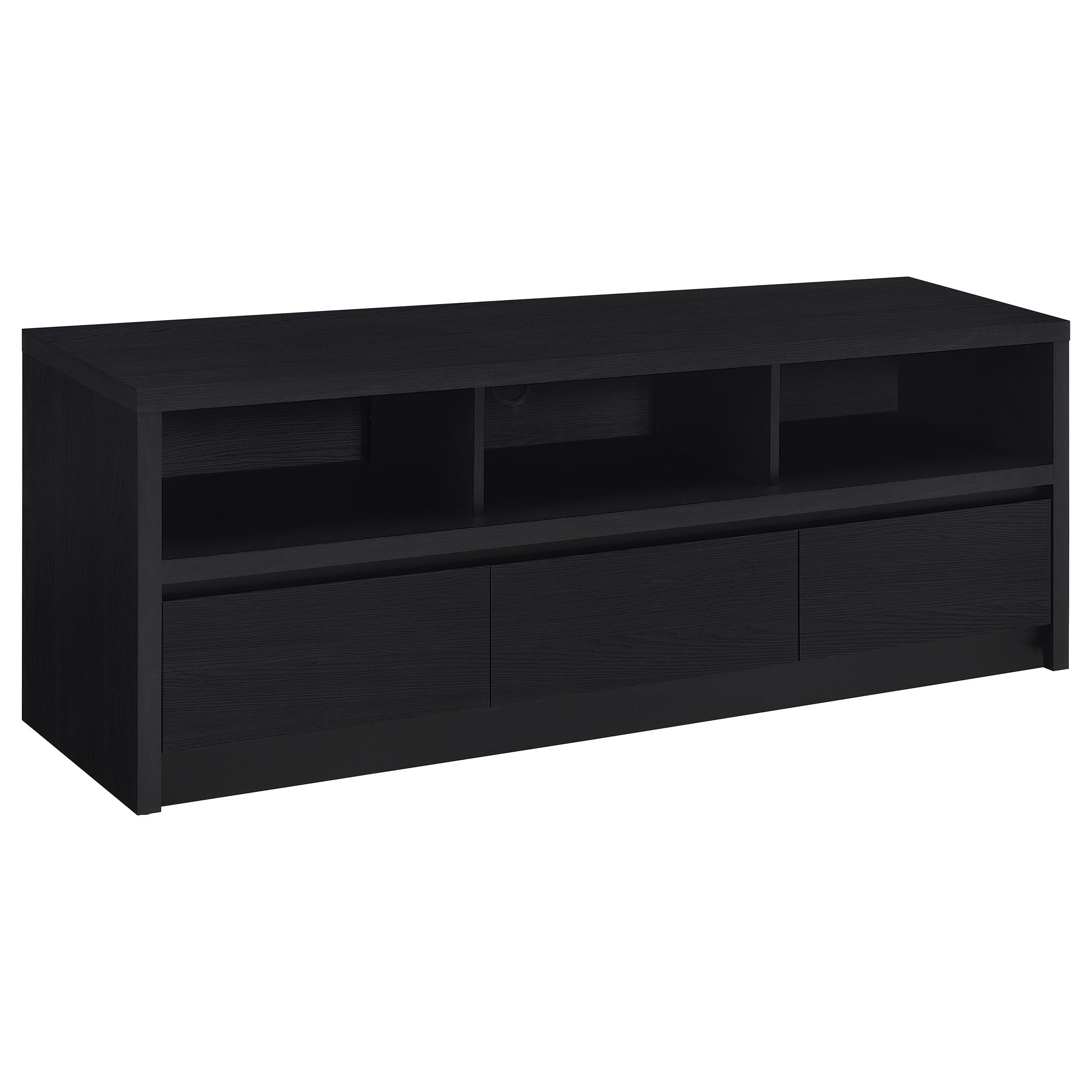 Rutland 59-inch 3-drawer TV Stand Media Console Black — view 1
