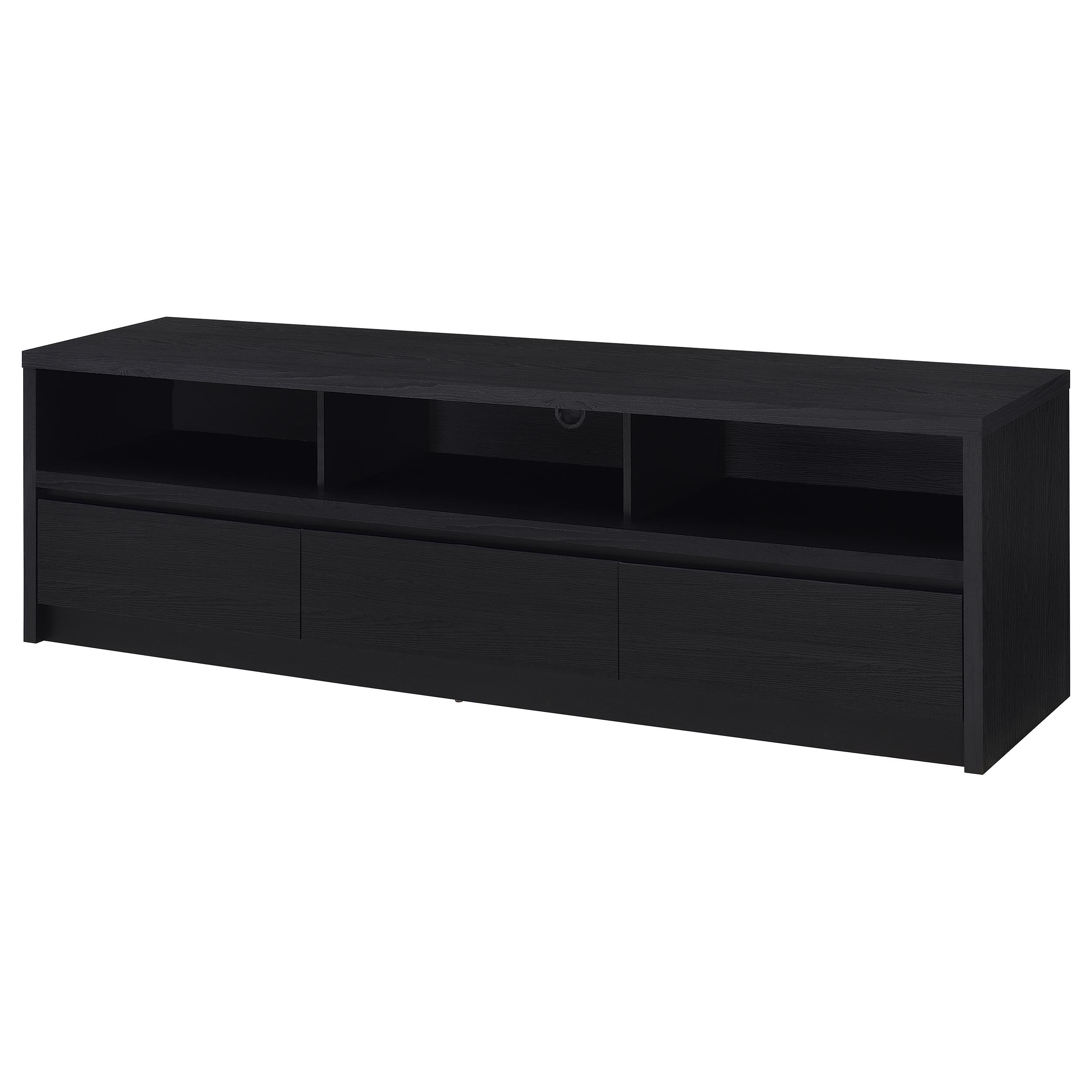 Rutland 78-inch 3-drawer TV Stand Media Console Black — view 5