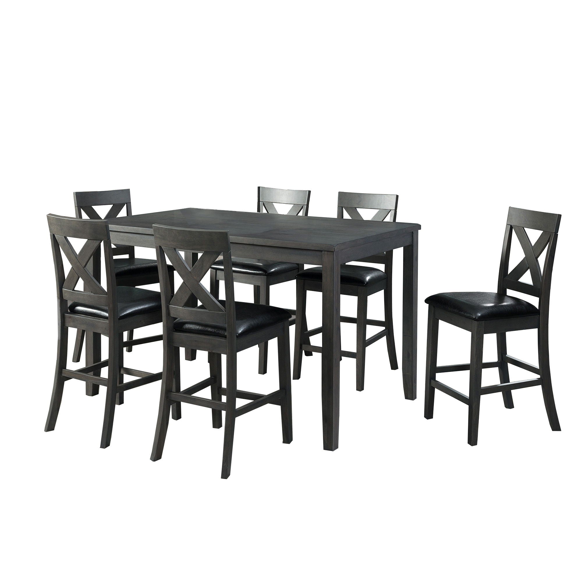 Alex Counter Dining Set in Dark Brown by Elements International, view 2