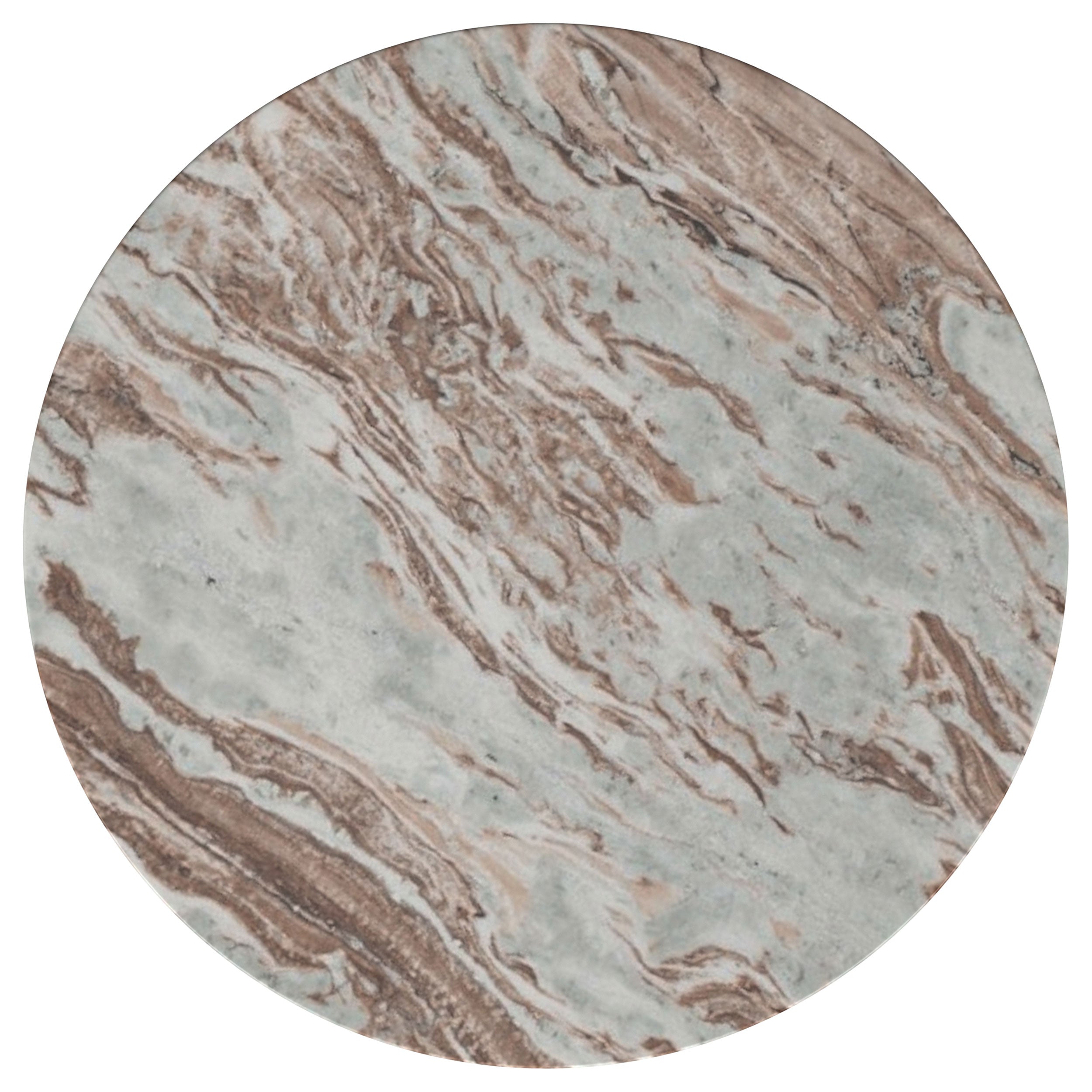 Jenna 3-piece Round Marble Top Coffee Table Set Brown — view 5