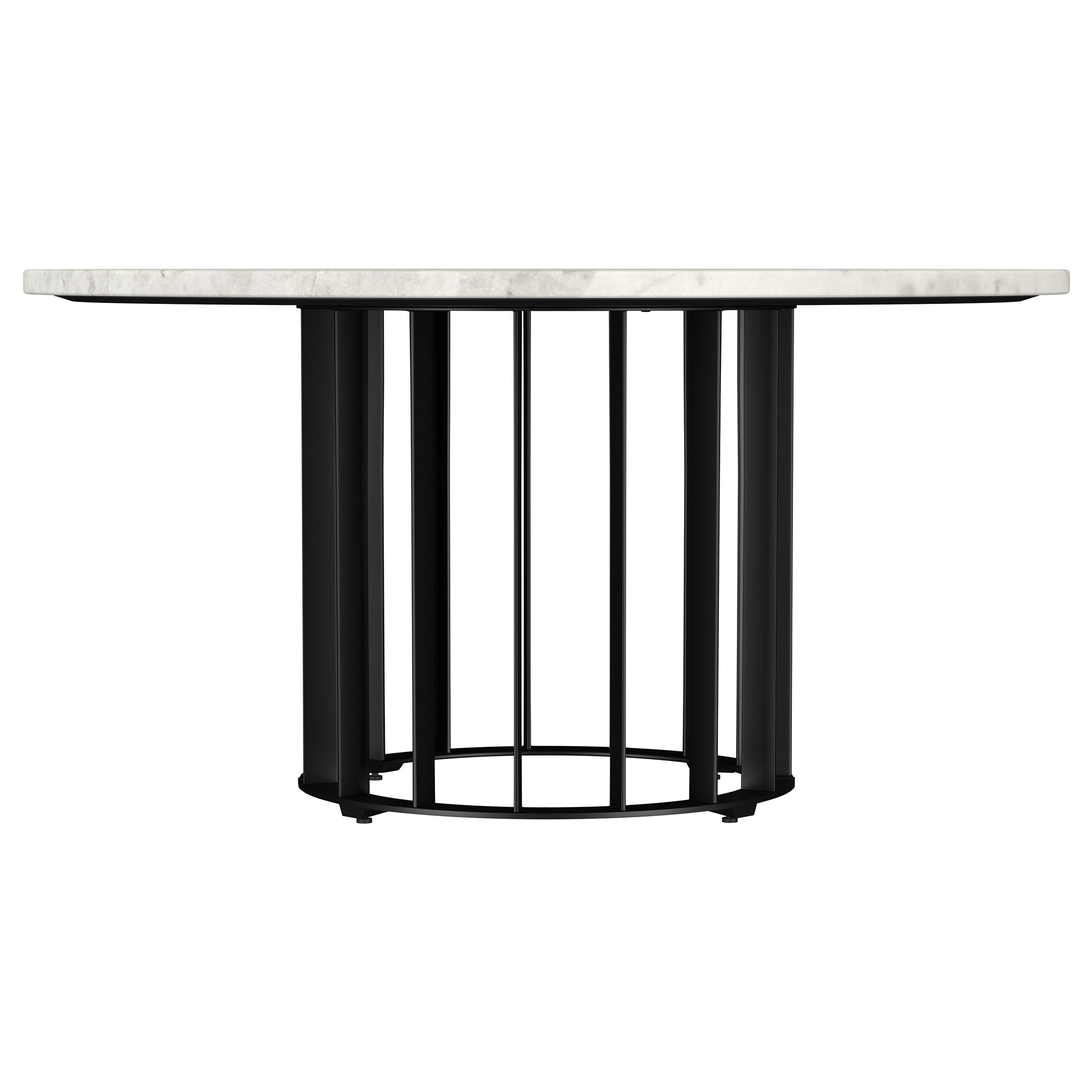 Haven 3-piece Round Marble Coffee and End Table Set Black — view 7