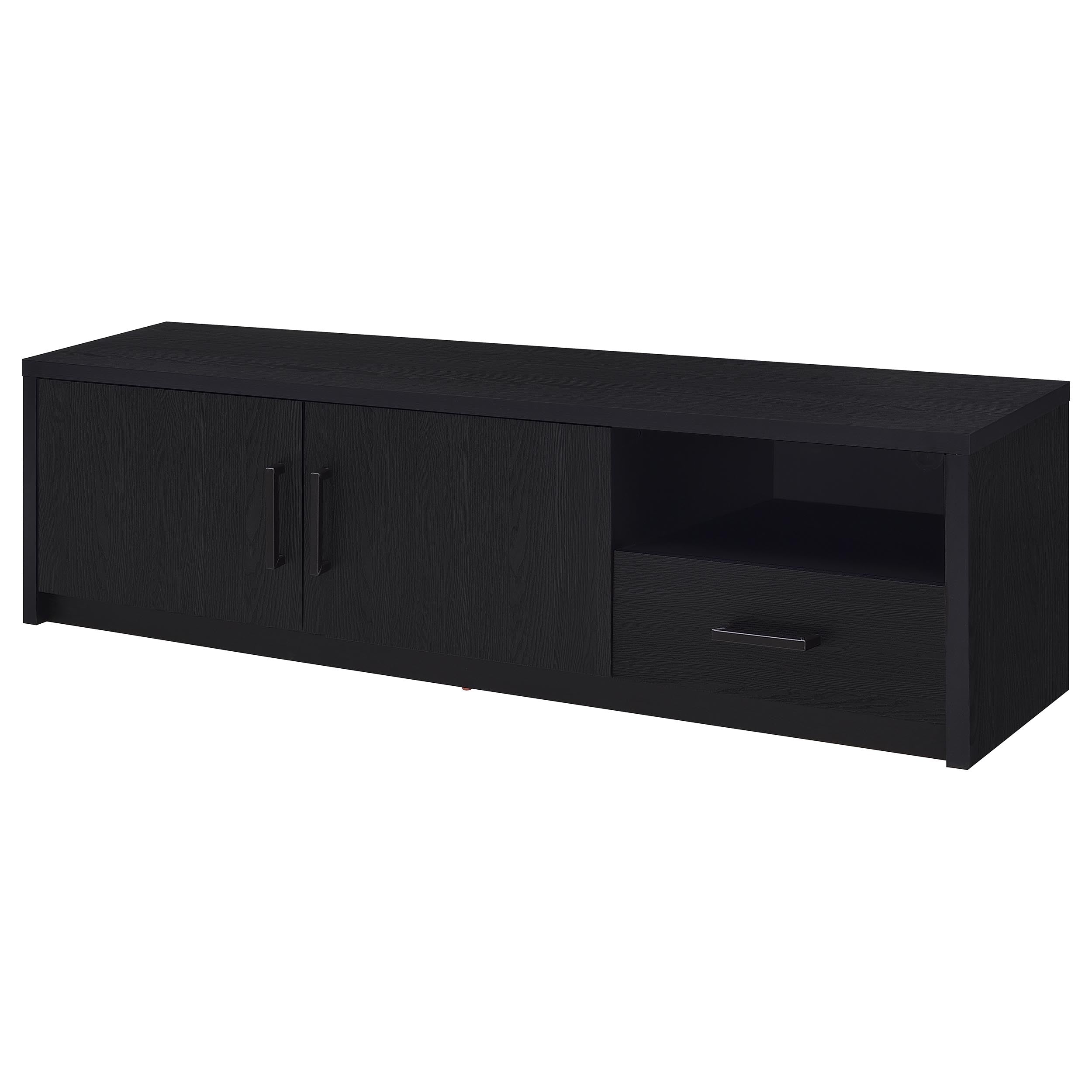 Murray 70-inch 2-door TV Stand Media Console Black — view 5