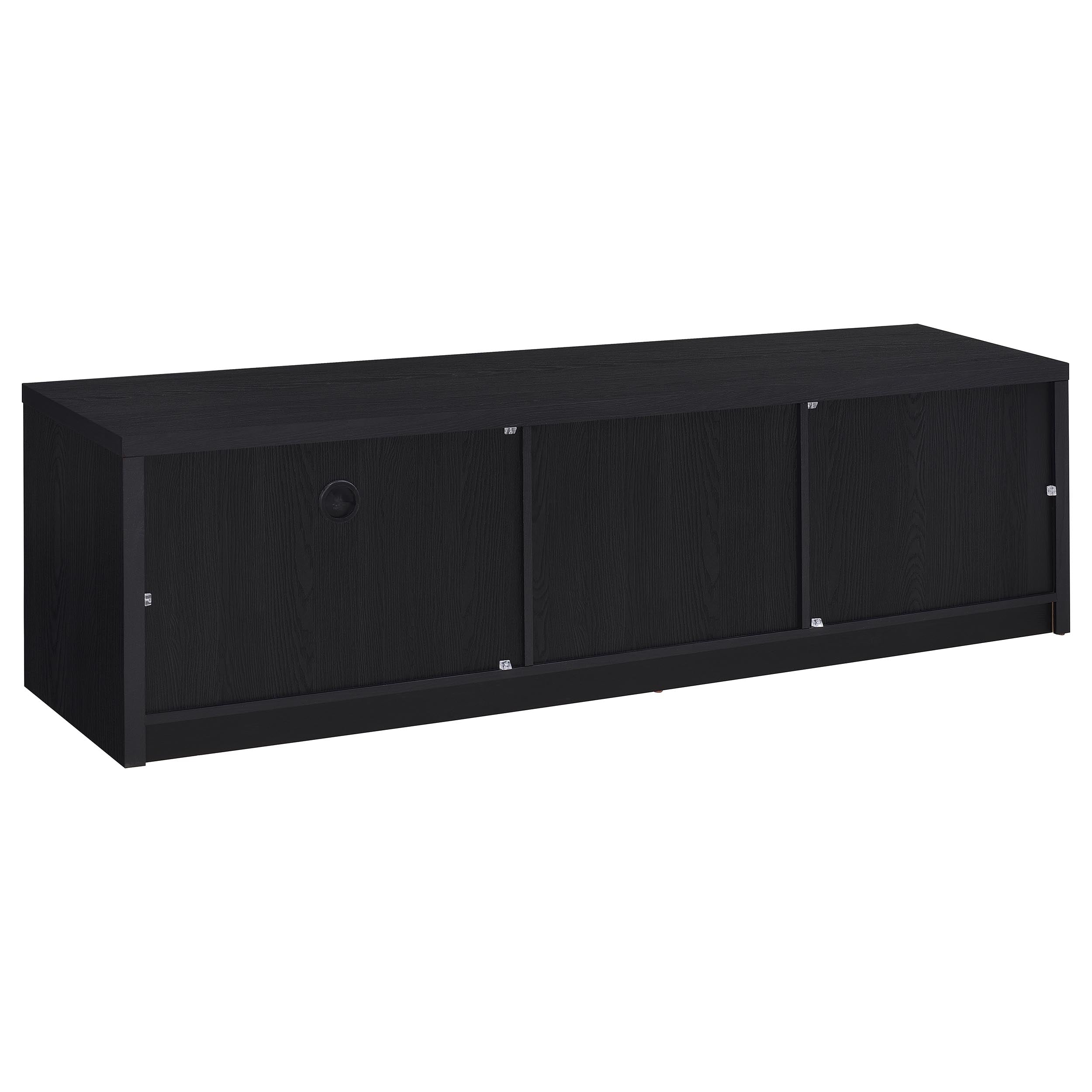 Murray 70-inch 2-door TV Stand Media Console Black — view 7