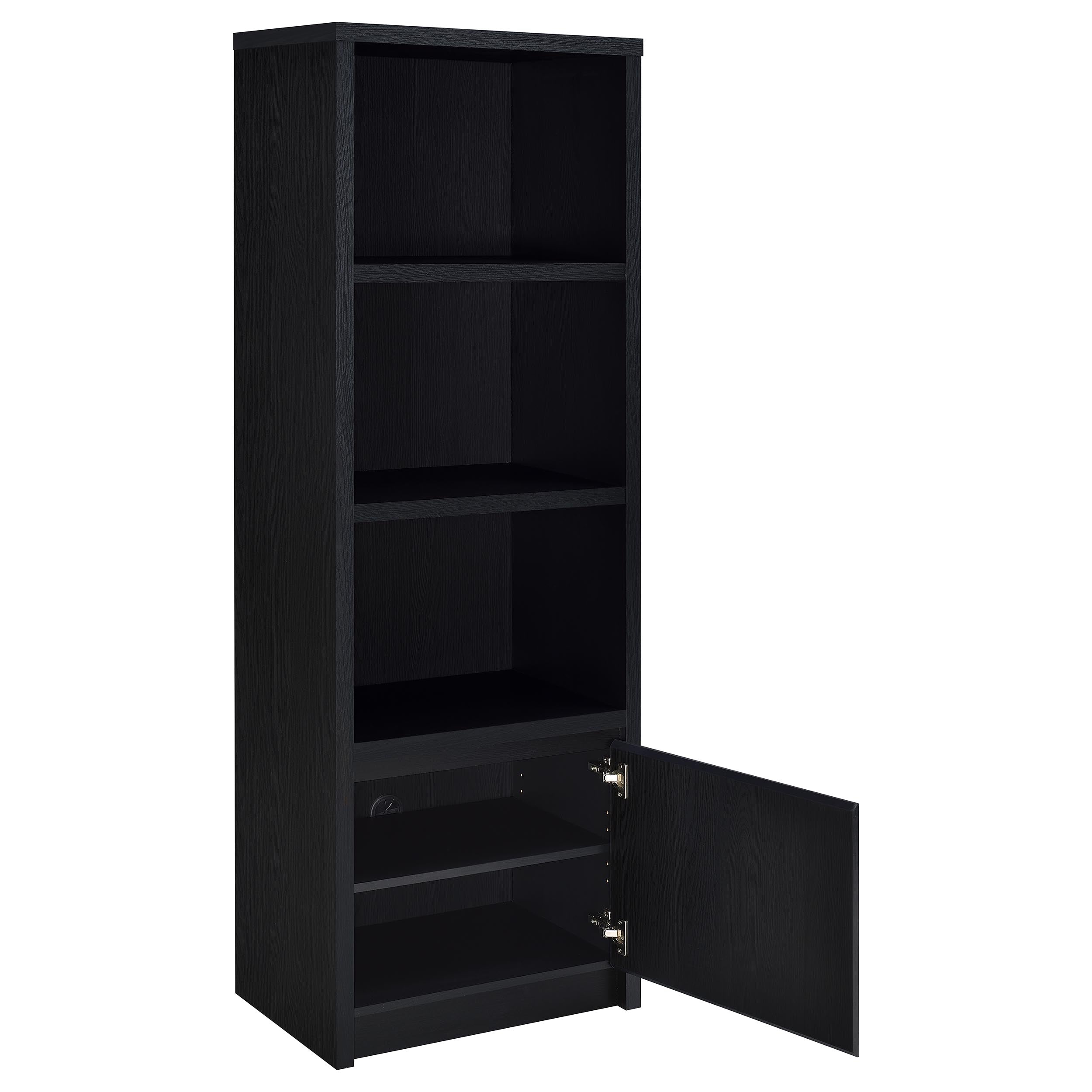 Winfield 3-shelf Media Tower Entertainment Pier Black — view 3