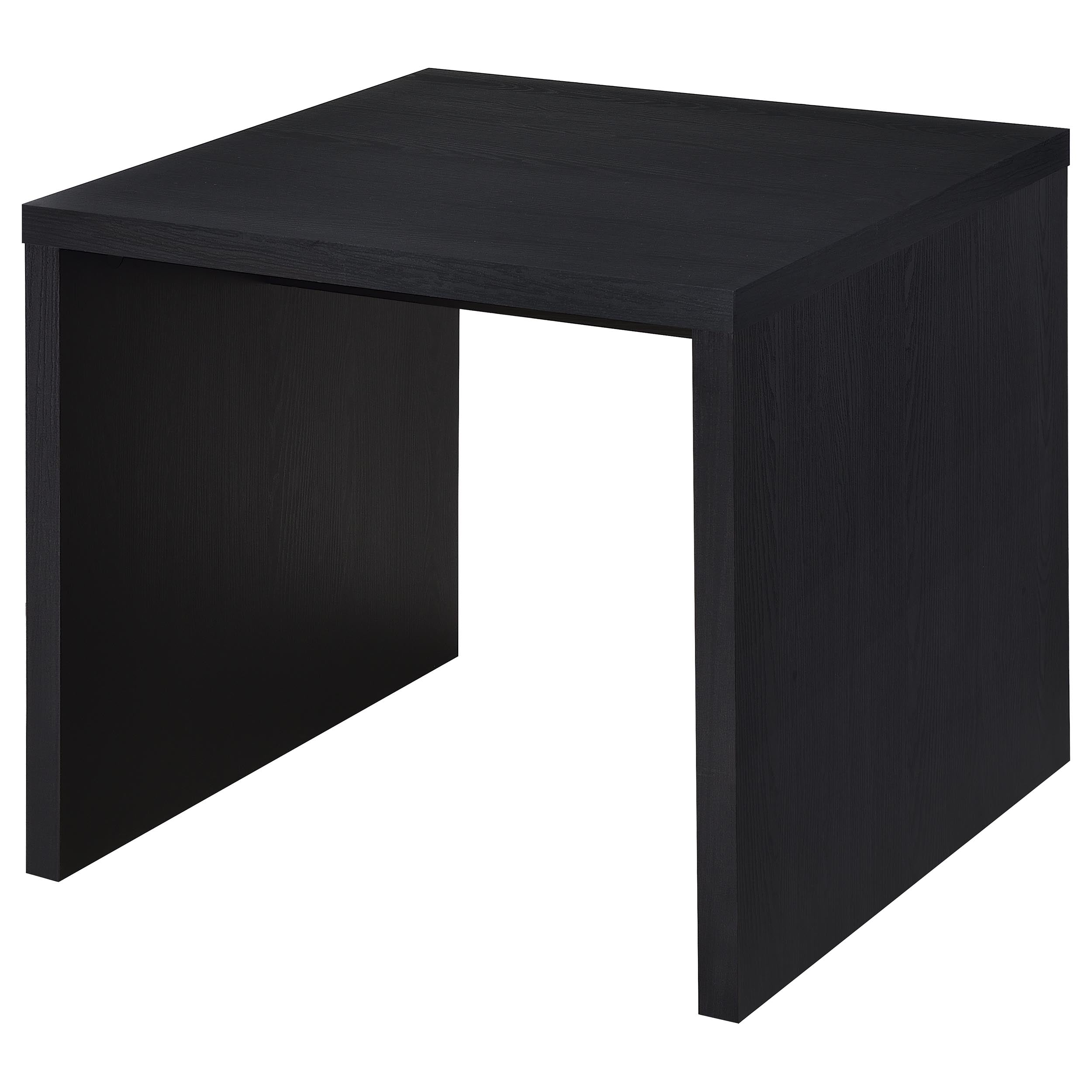 Knapp Engineered Wood Square Side End Table Black — view 4