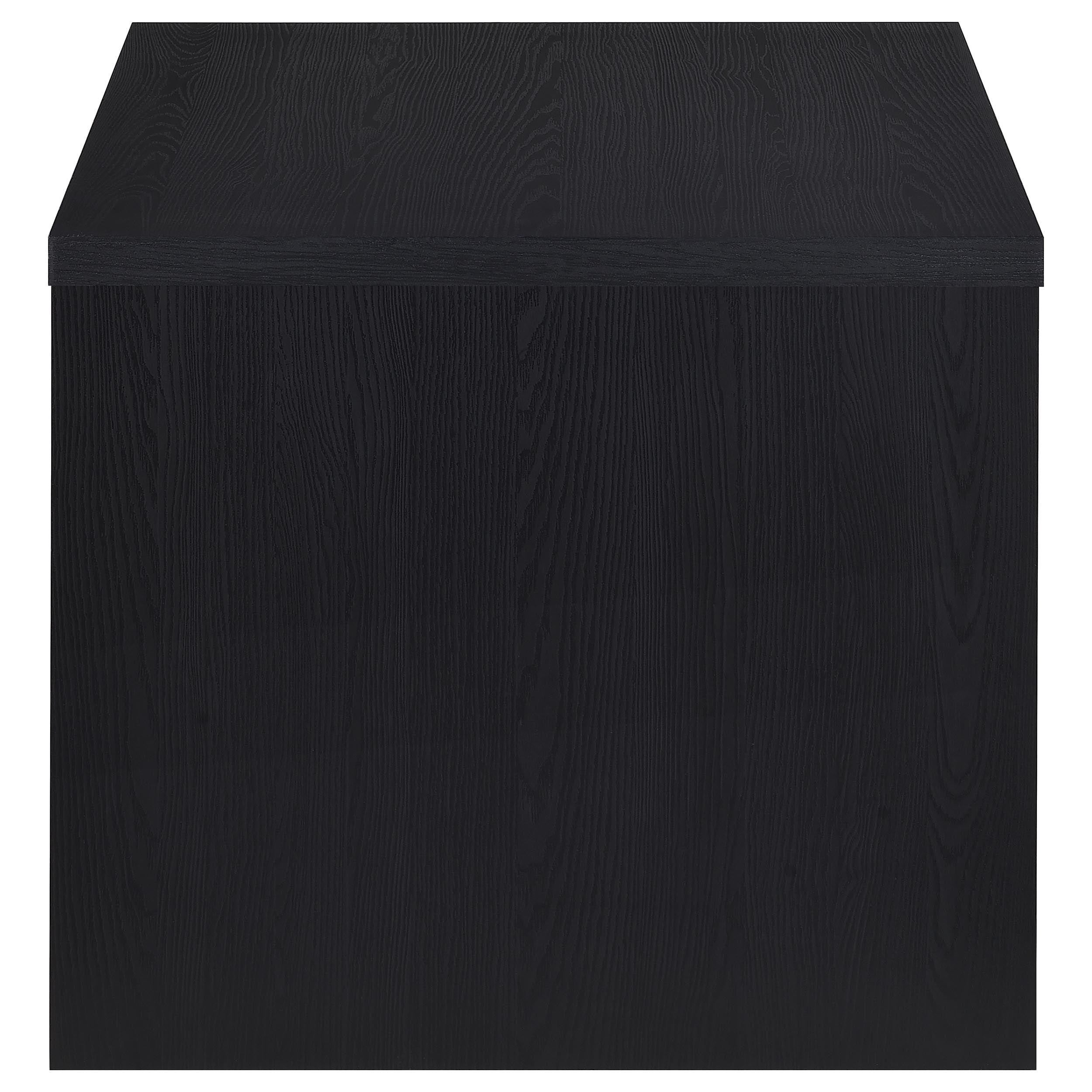 Knapp Engineered Wood Square Side End Table Black — view 6