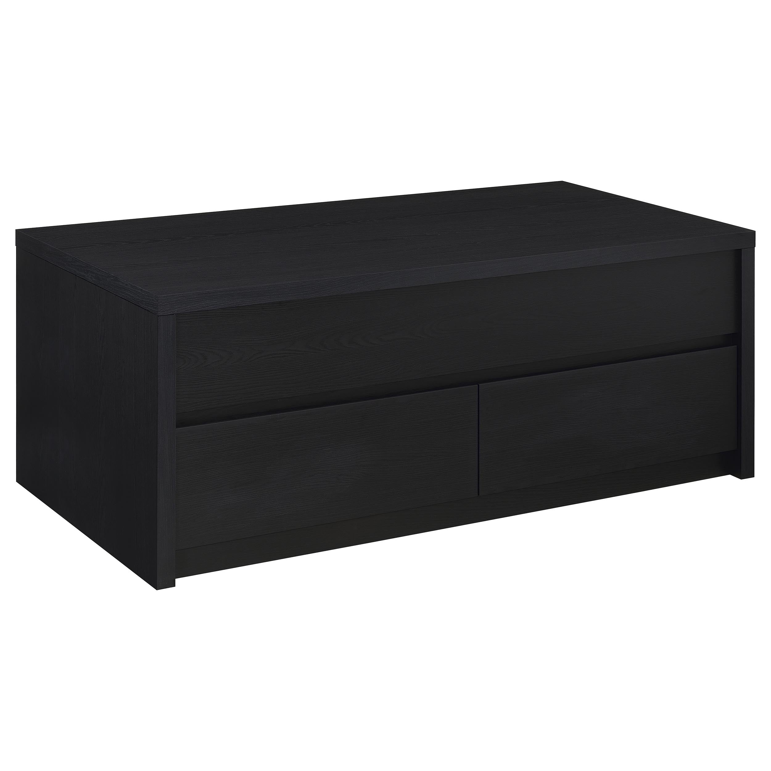 Knapp Lift Top Cocktail Coffee Table with Dual Drawers Black — view 4