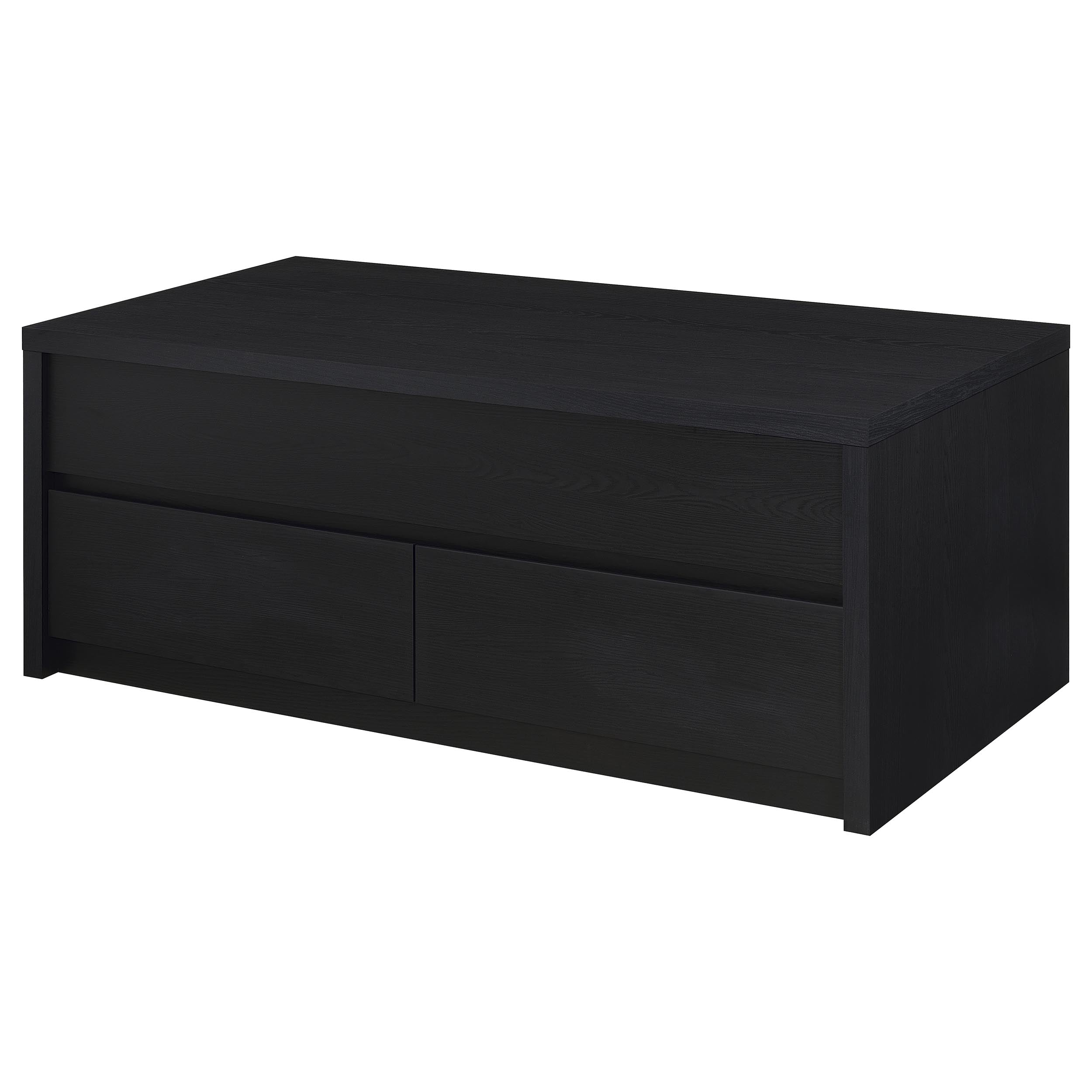 Knapp Lift Top Cocktail Coffee Table with Dual Drawers Black — view 6