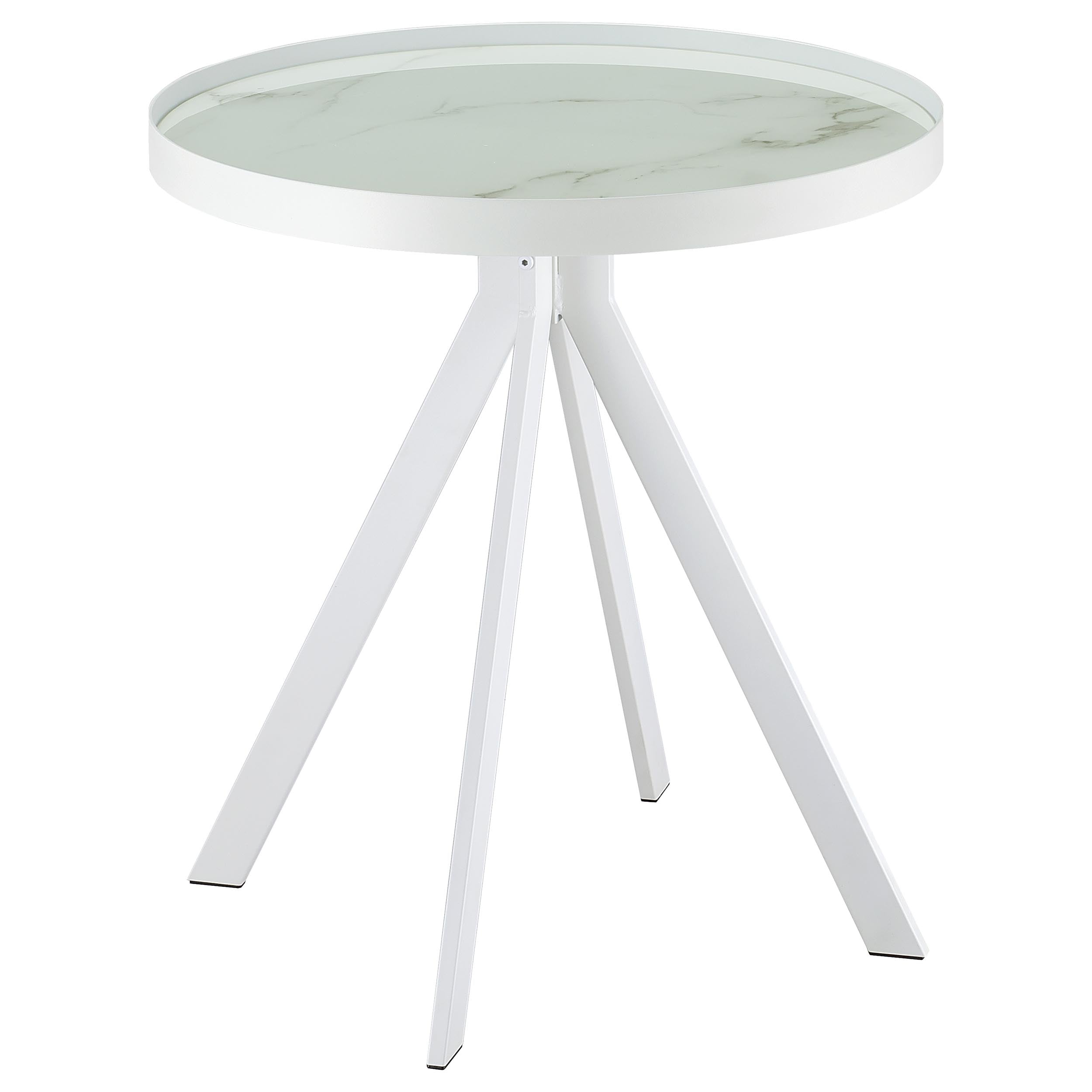 Briggs 2-piece Round Coffee and End Table Set White — view 3