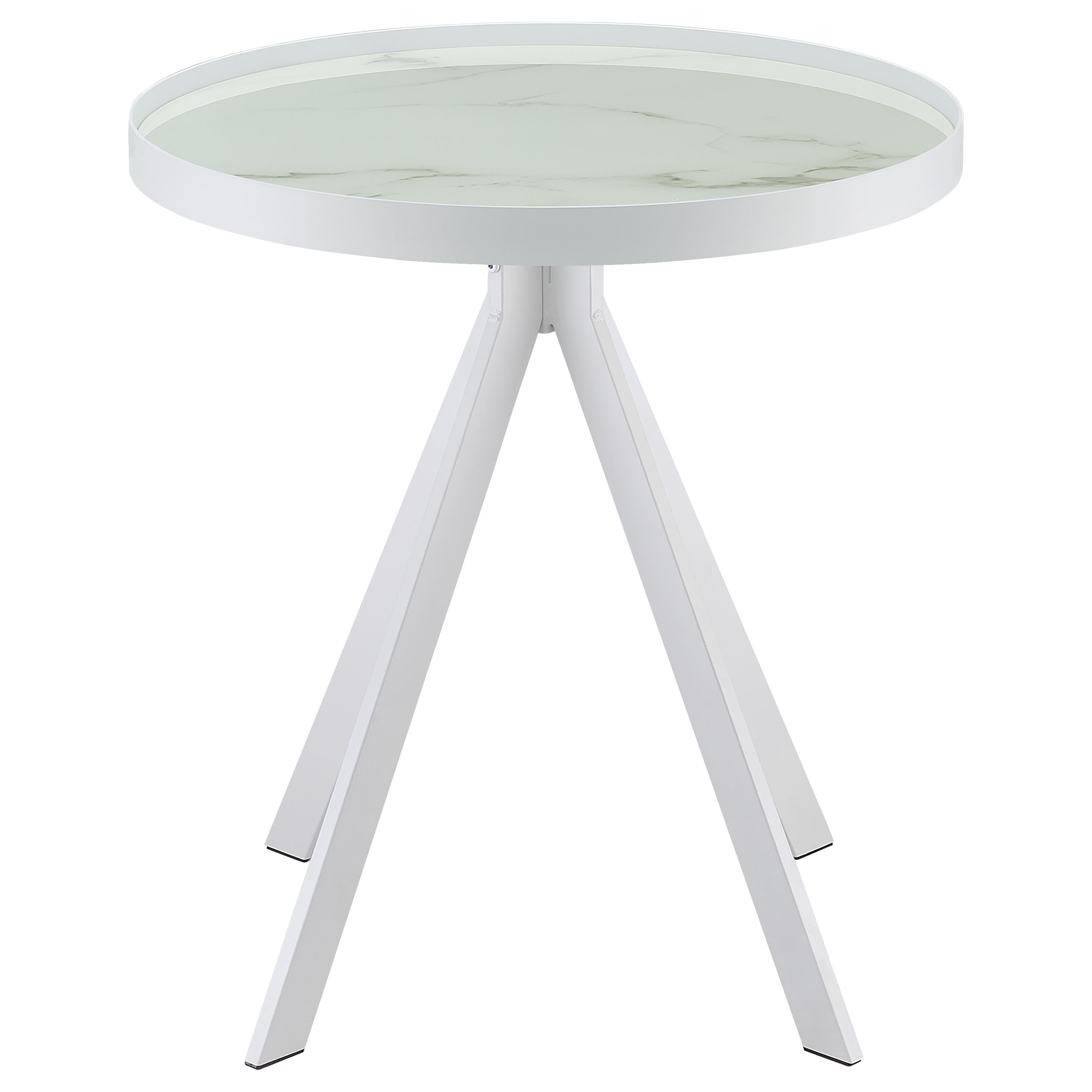 Briggs 3-piece Round Coffee and End Table Set White — view 4