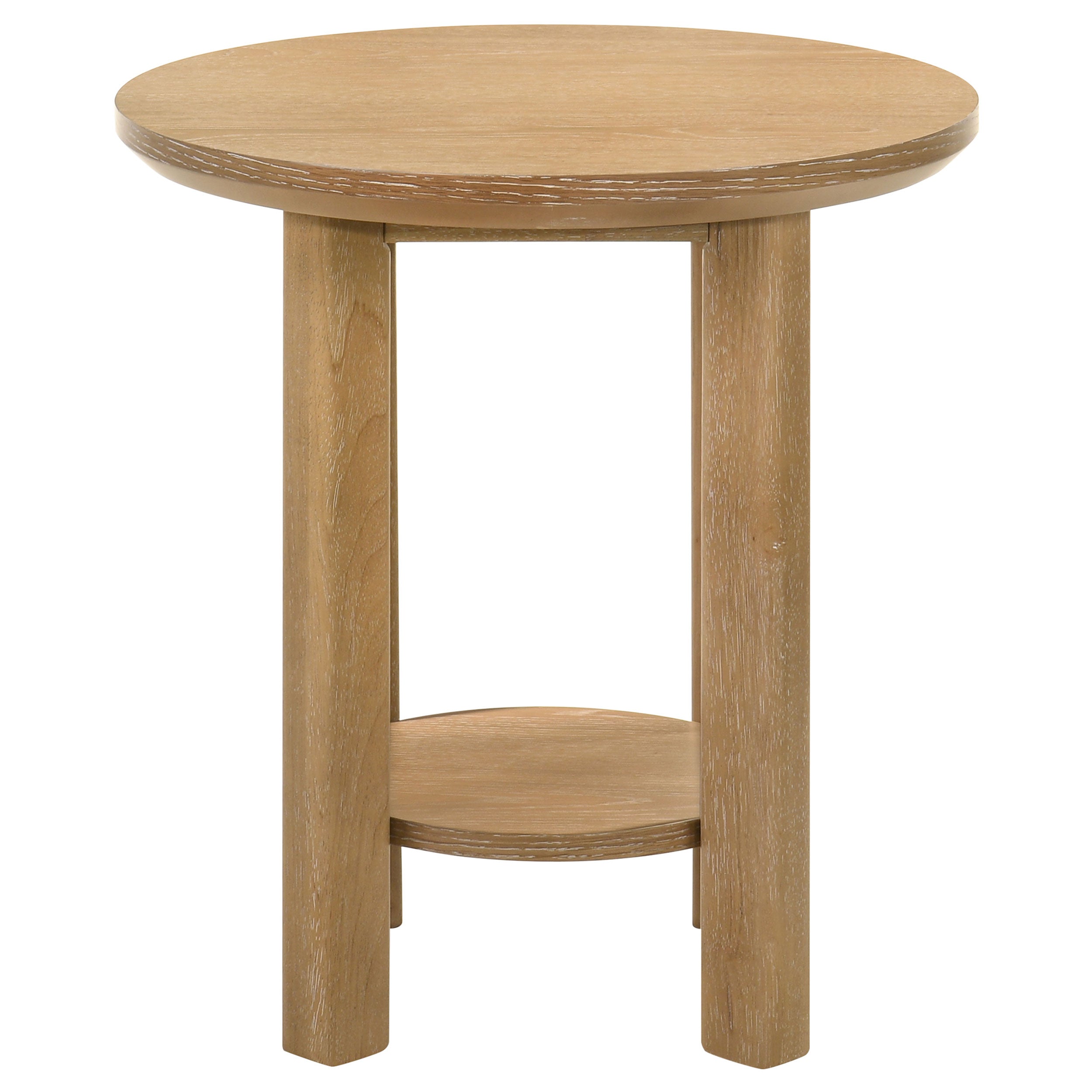 Ottowa 2-piece Round Wood Coffee Table Set Light Oak — view 4