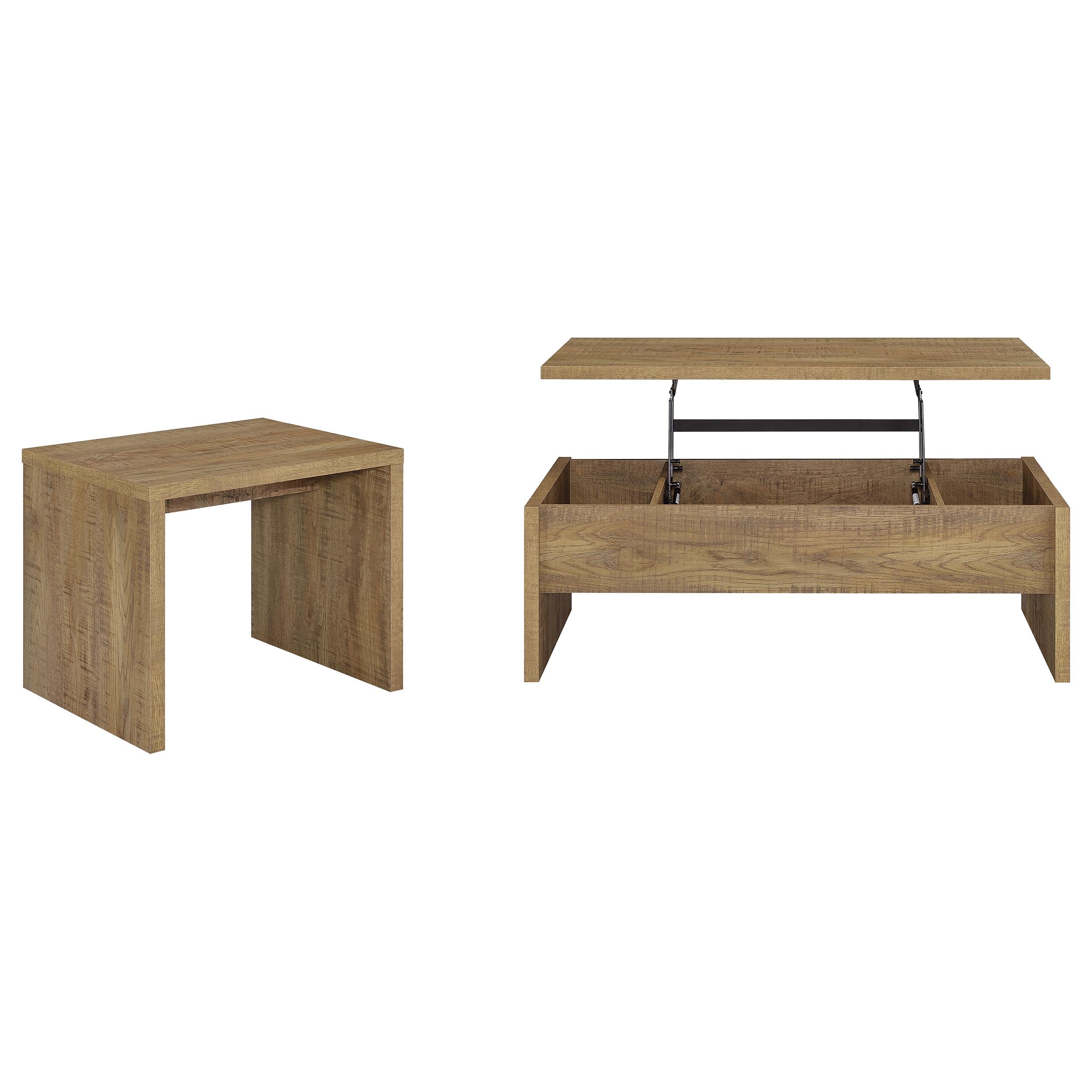 Canoga 2-piece Lift Top Cocktail Coffee Table Set Mango — view 2