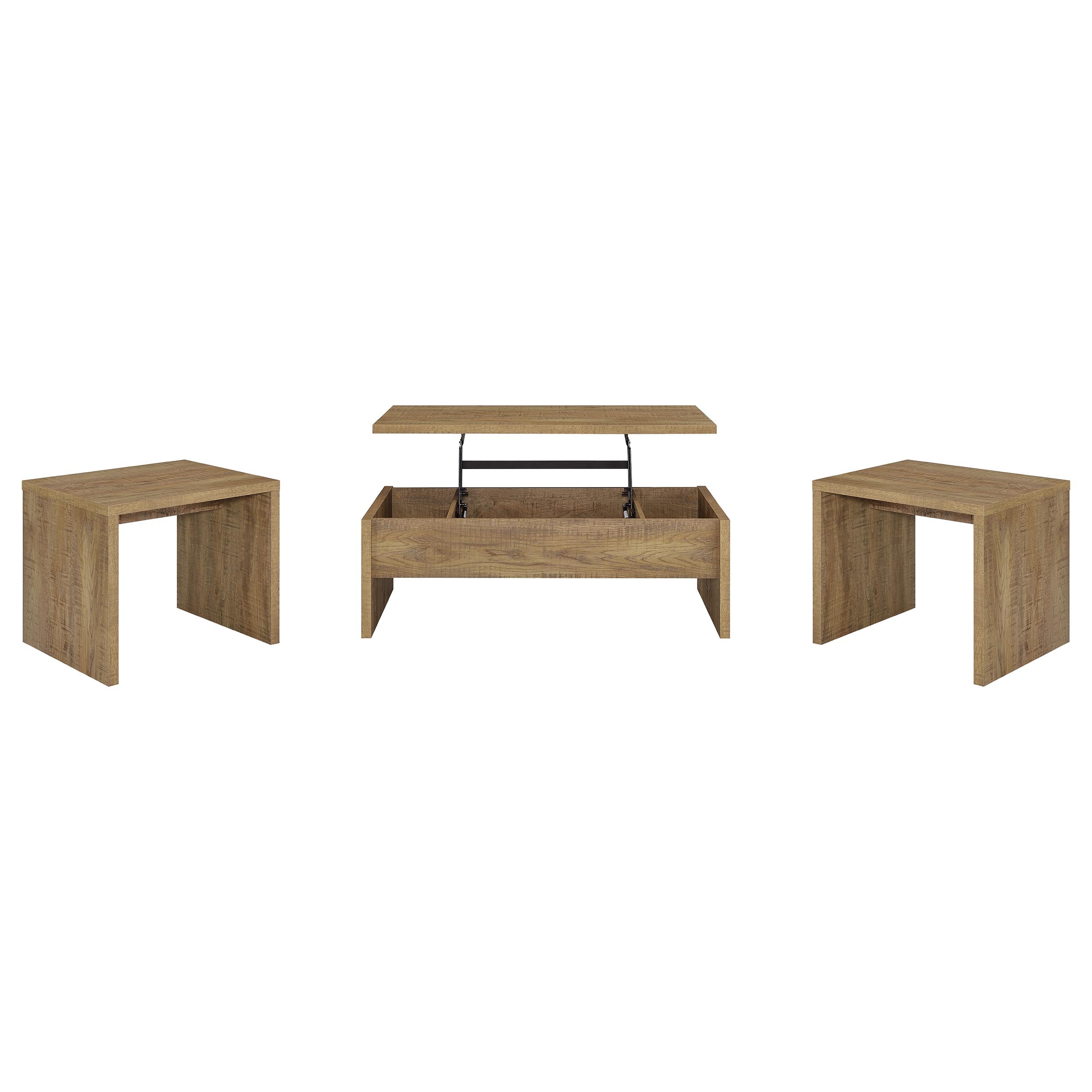 Canoga 3-piece Lift Top Cocktail Coffee Table Set Mango — view 2