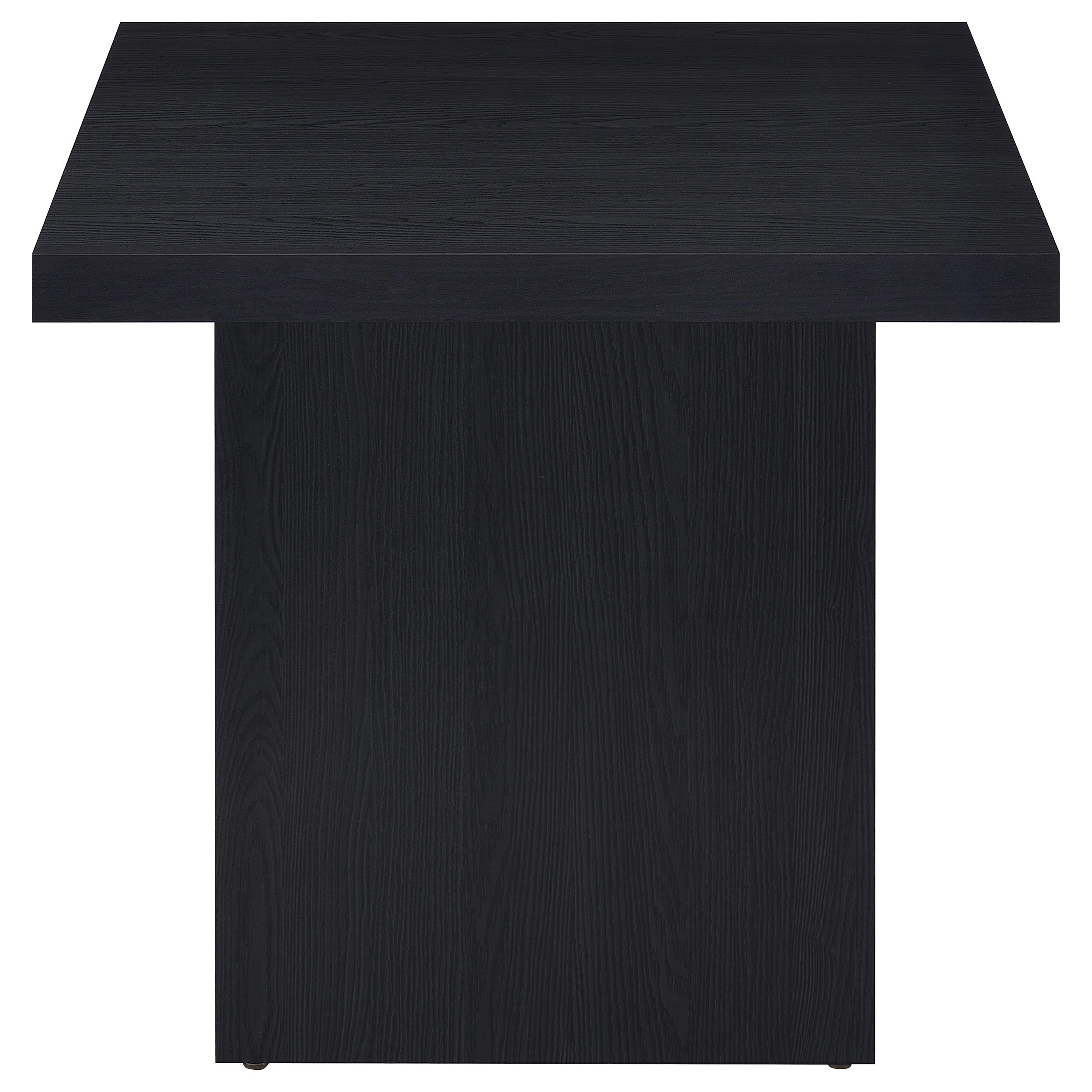 Devar 2-piece Square Cocktail Coffee End Table Set Black — view 5