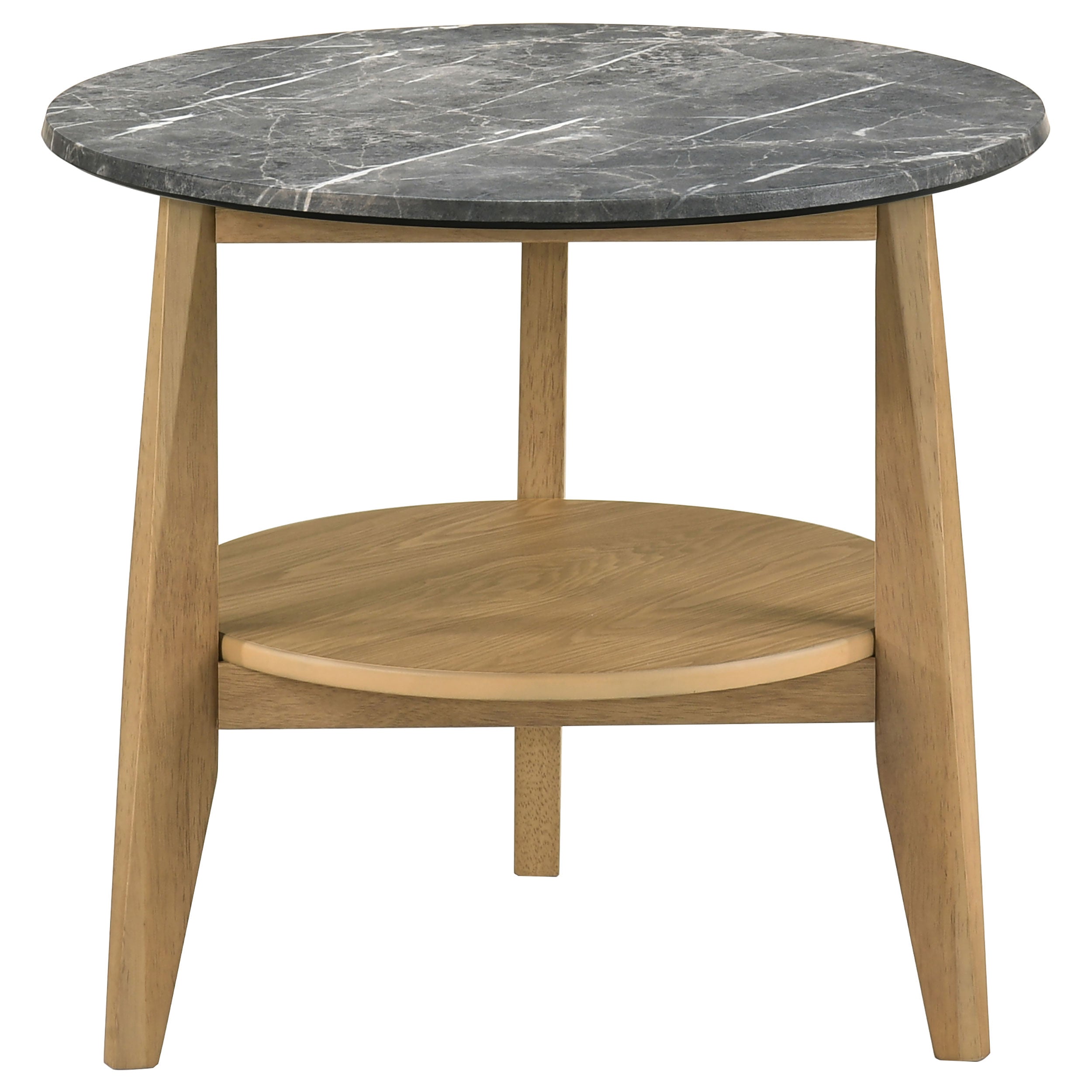 Bradley 3-Piece Round SmartTop Coffee Table Set Grey and Natural — view 5