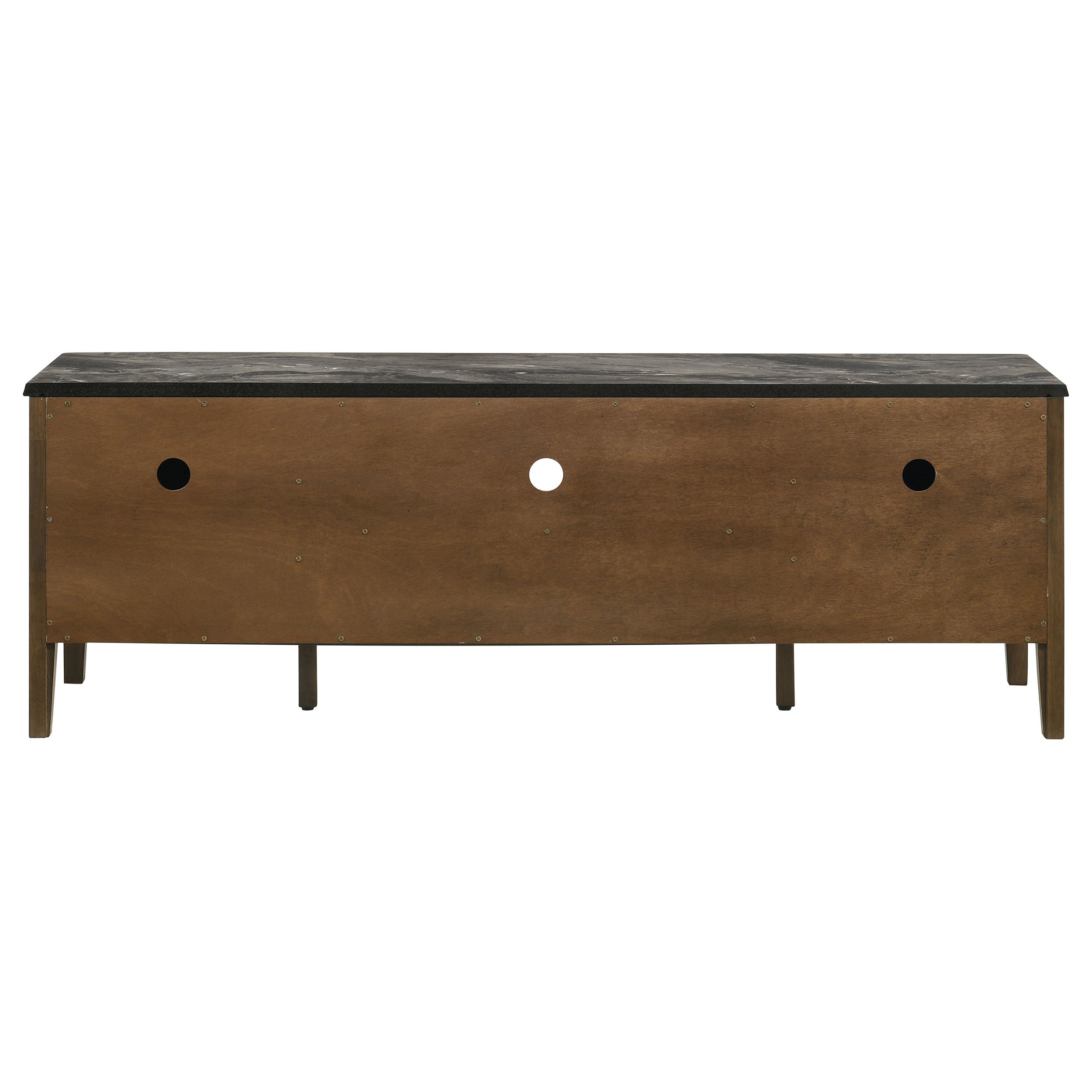 Bradley 63-inch 2-Door SmartTop TV Stand Smokey Grey and Brown — view 8