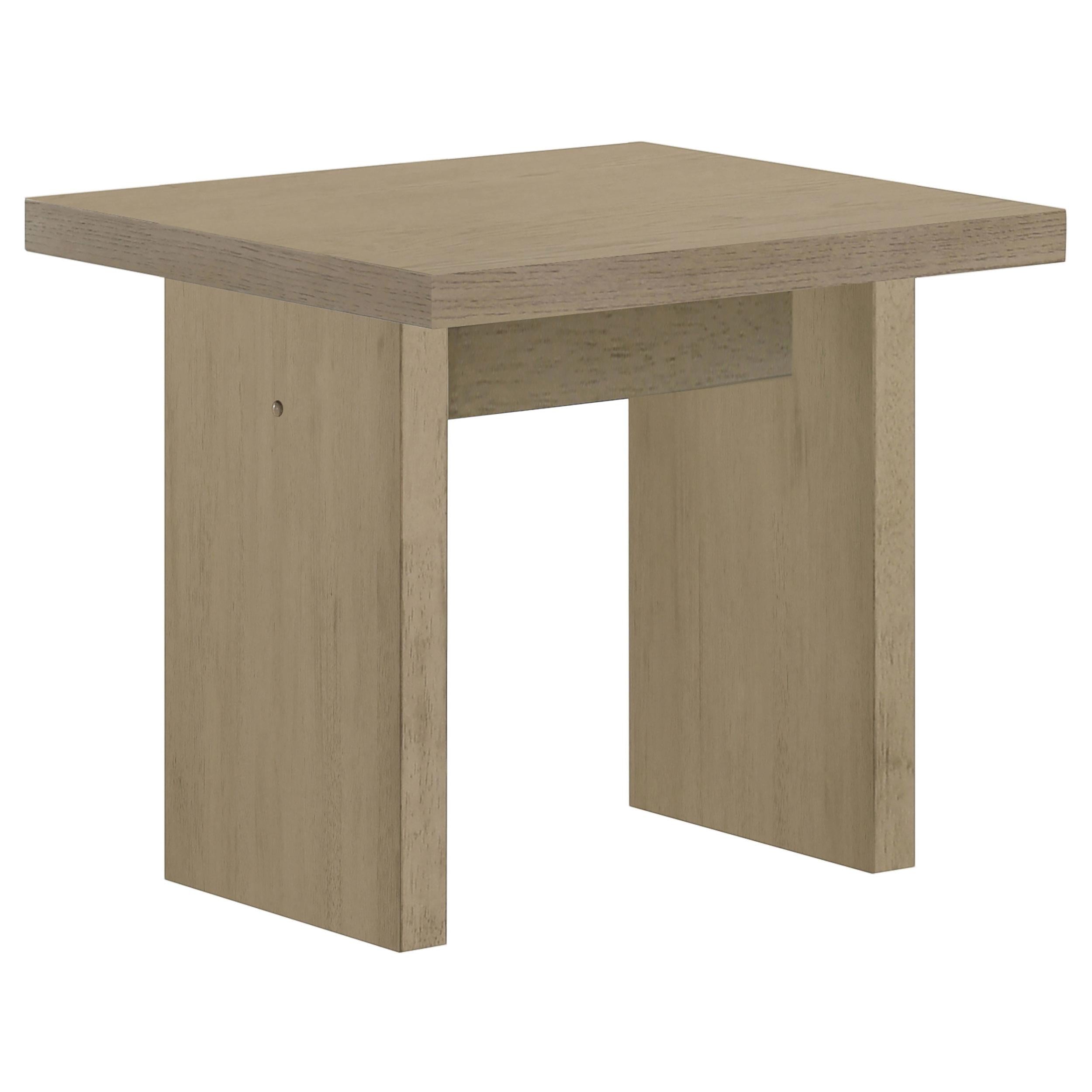 Decker Square Occasional Side End Table Natural Oak — view 1