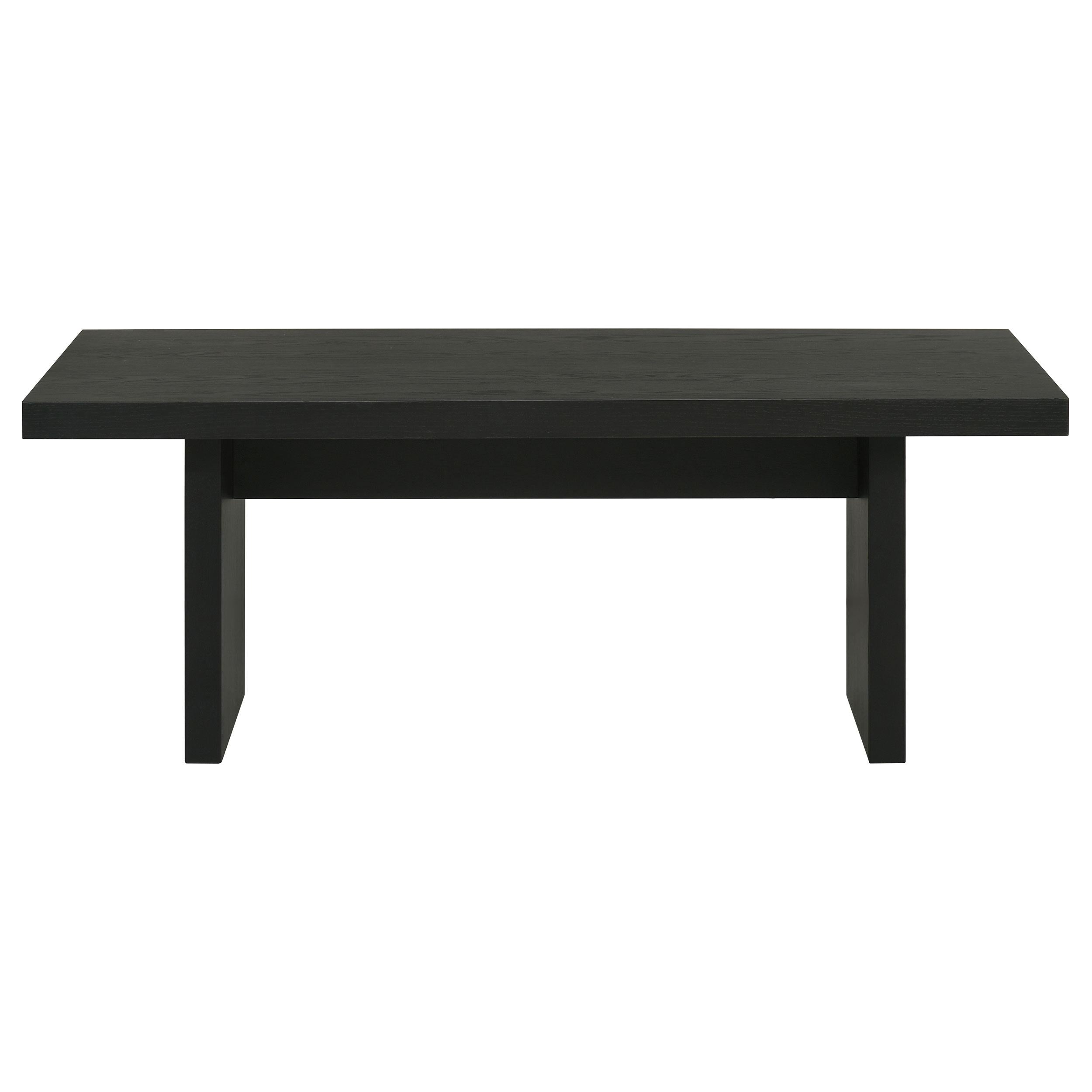 Decker 47-Inch Rectangular Cocktail Coffee Table Black — view 2