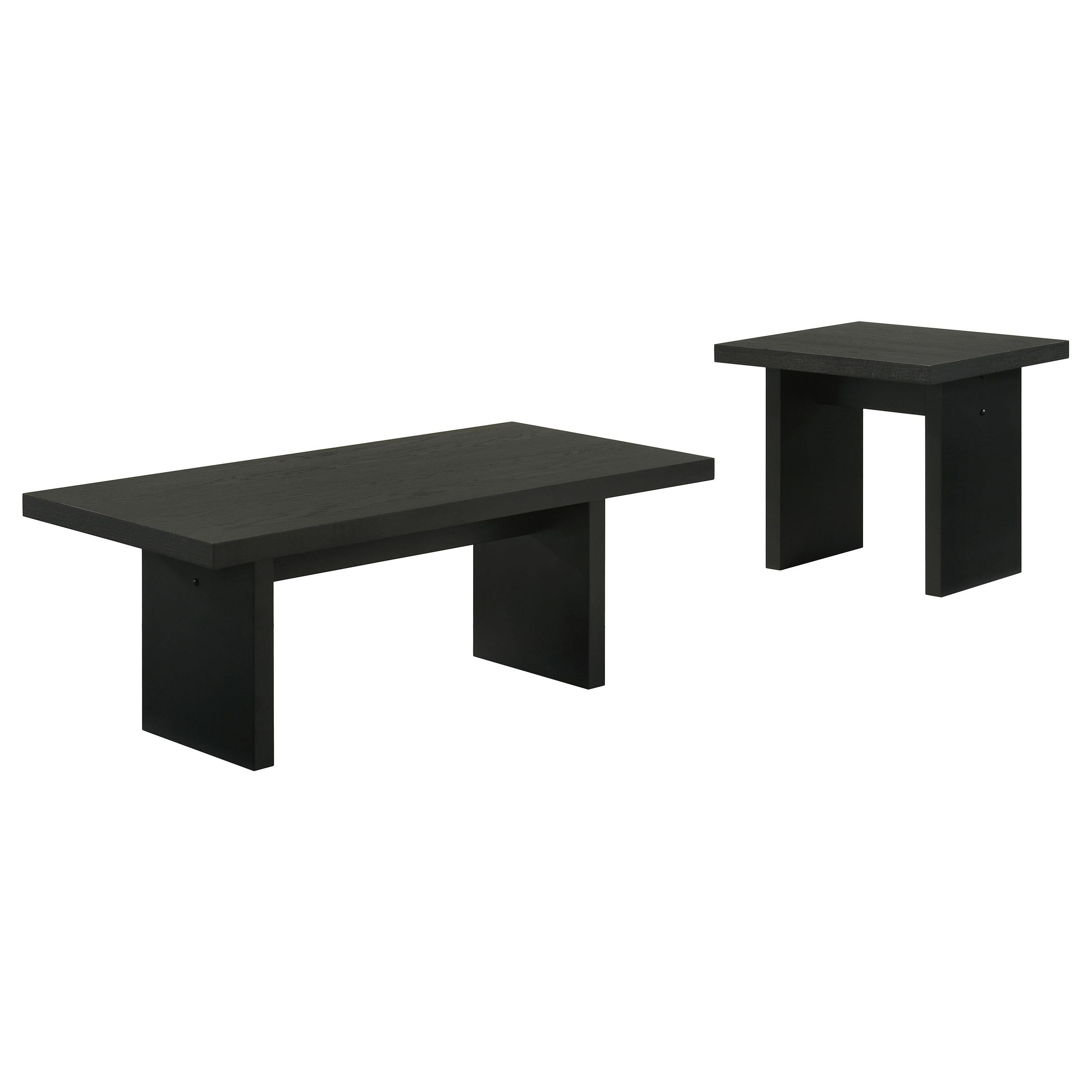 Decker 47-Inch Rectangular Cocktail Coffee Table Black — view 3