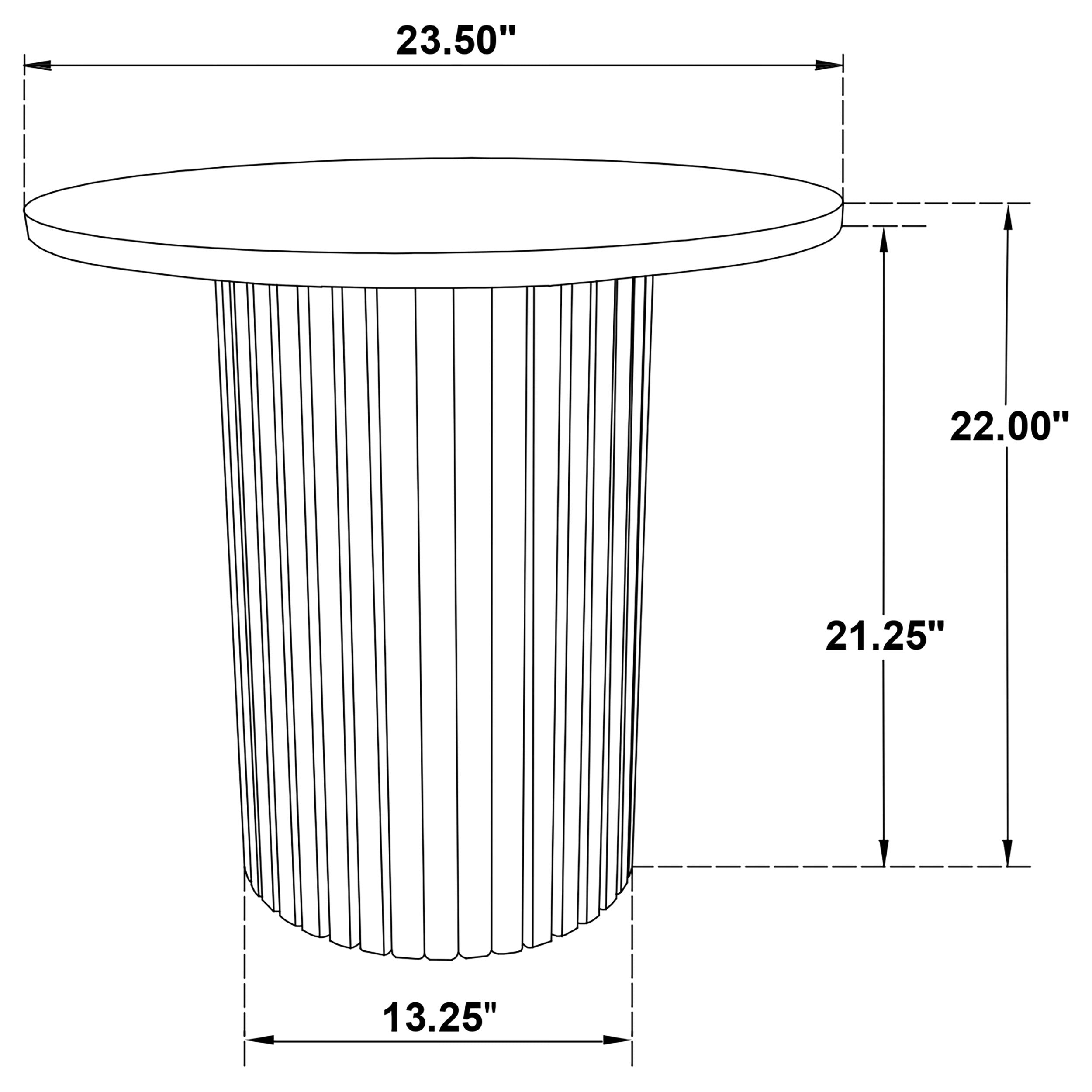 Hamlyn Round Fluted Occasional Side End Table Natural Oak — view 6
