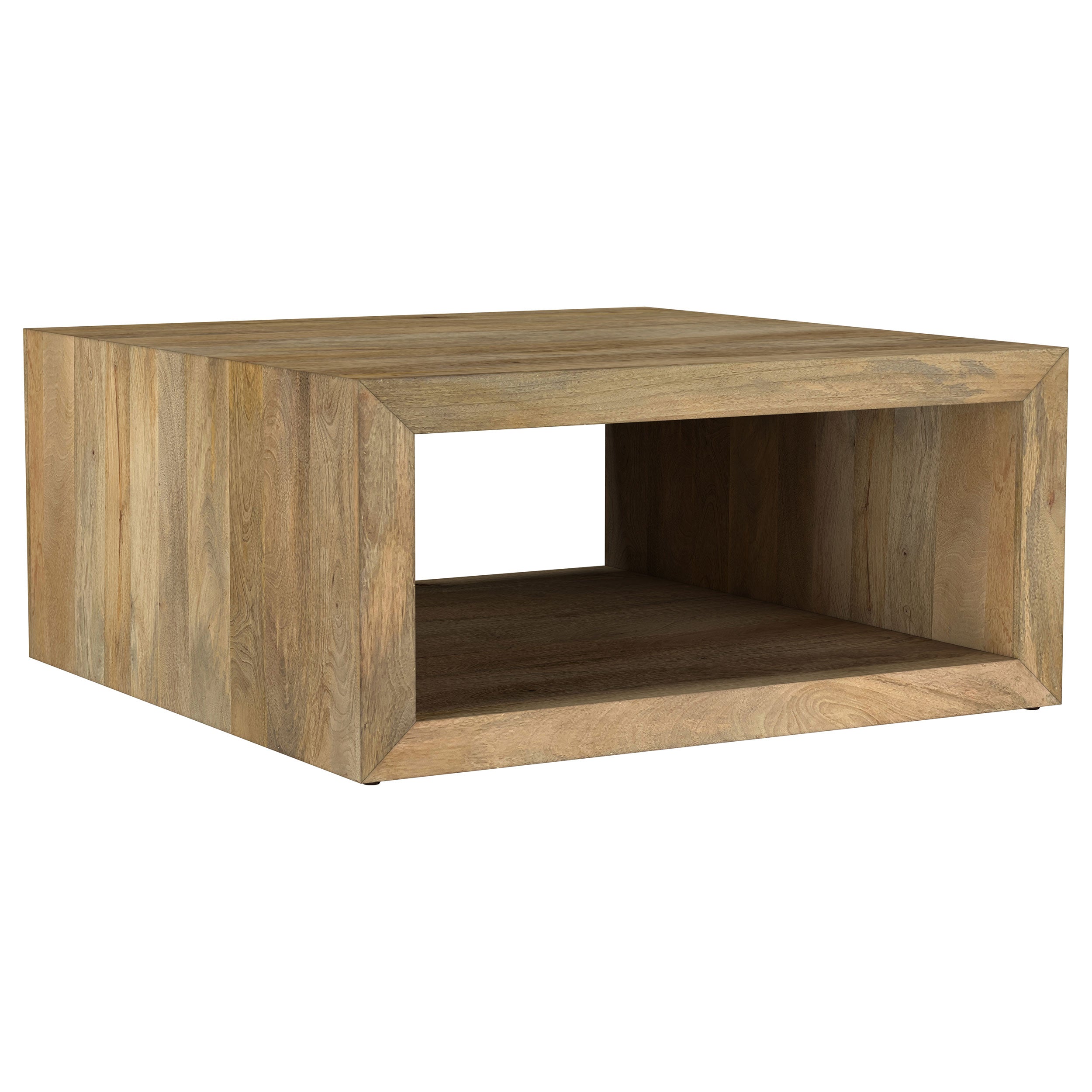 Benton Square Solid Mango Wood Coffee Table Natural — view 6