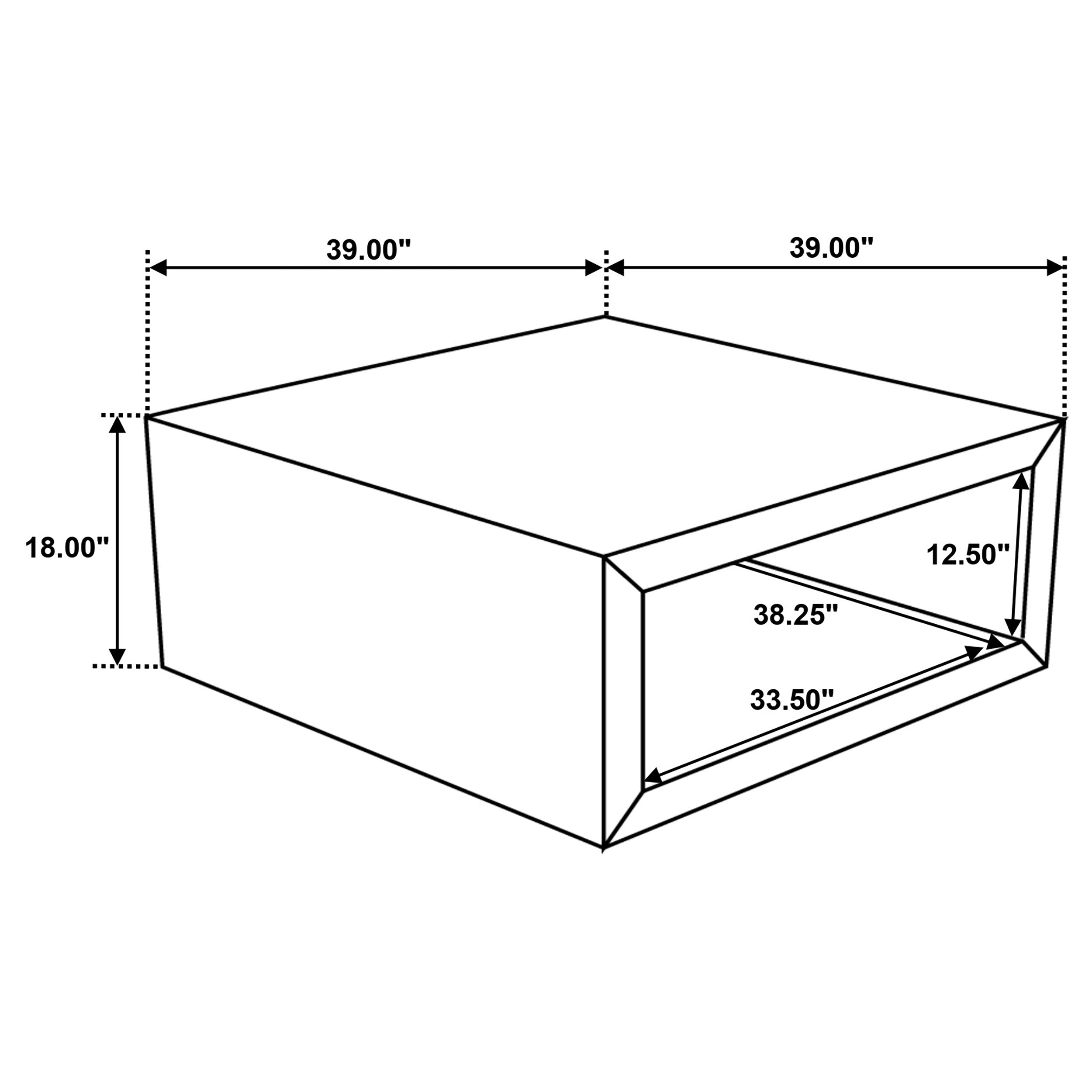 Benton Square Solid Mango Wood Coffee Table Natural — view 11